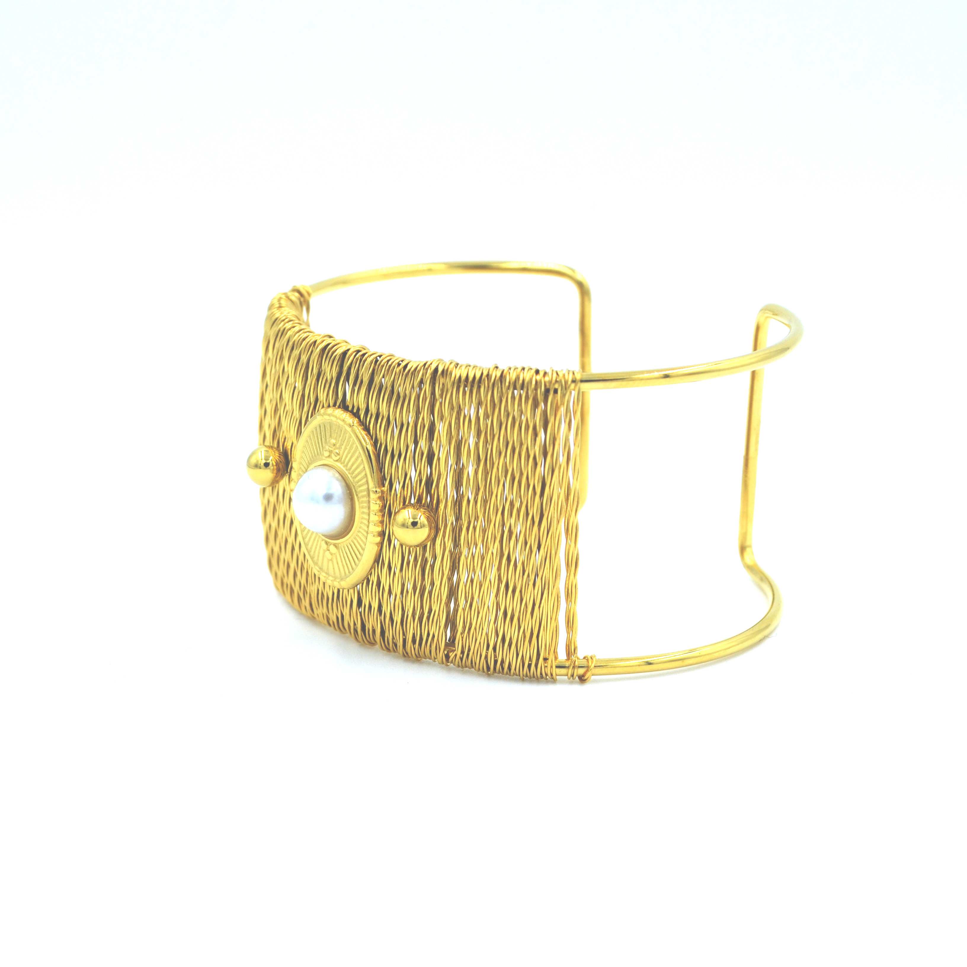 The Nila Gold Plated Cuff Bracelet