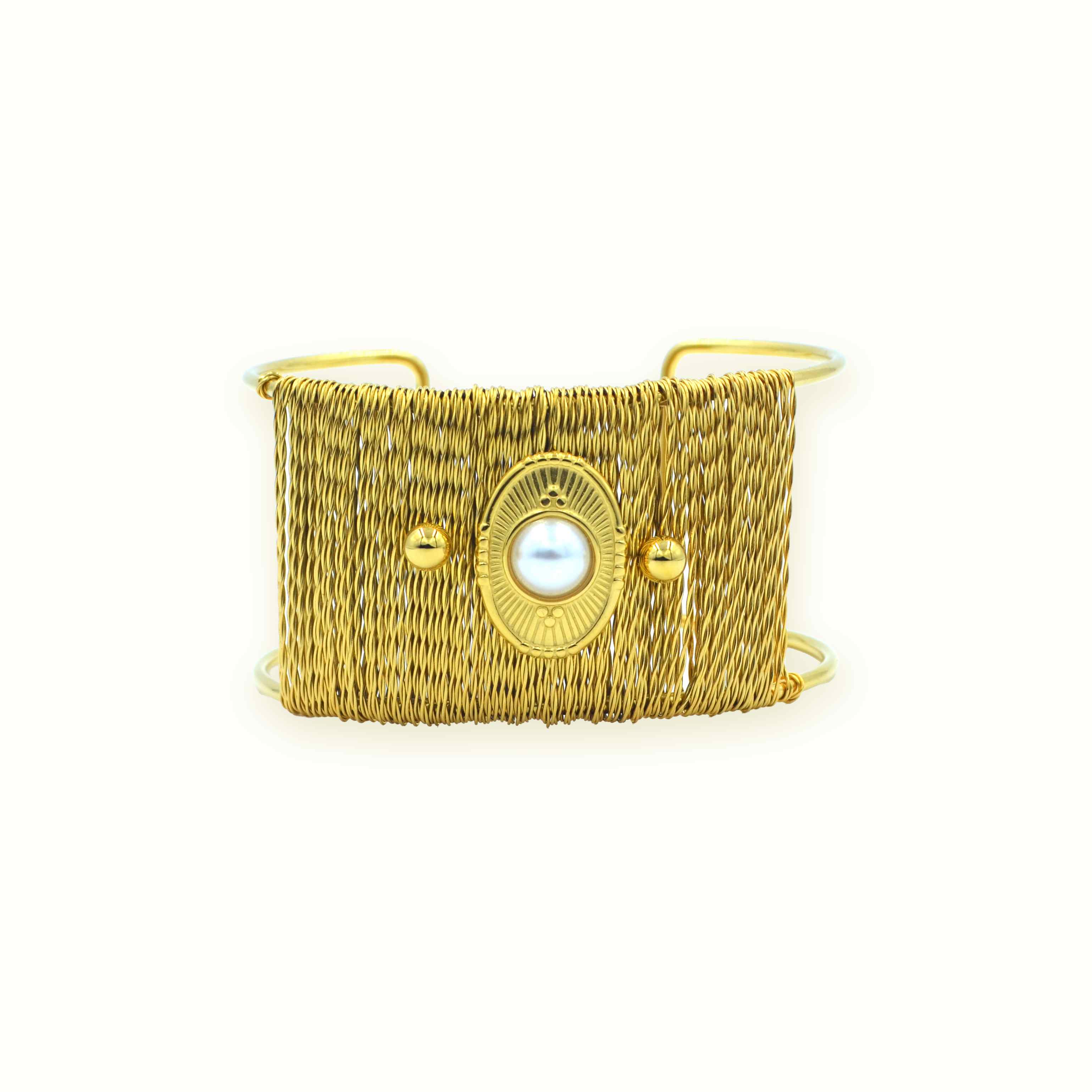 The Nila Gold Plated Cuff Bracelet