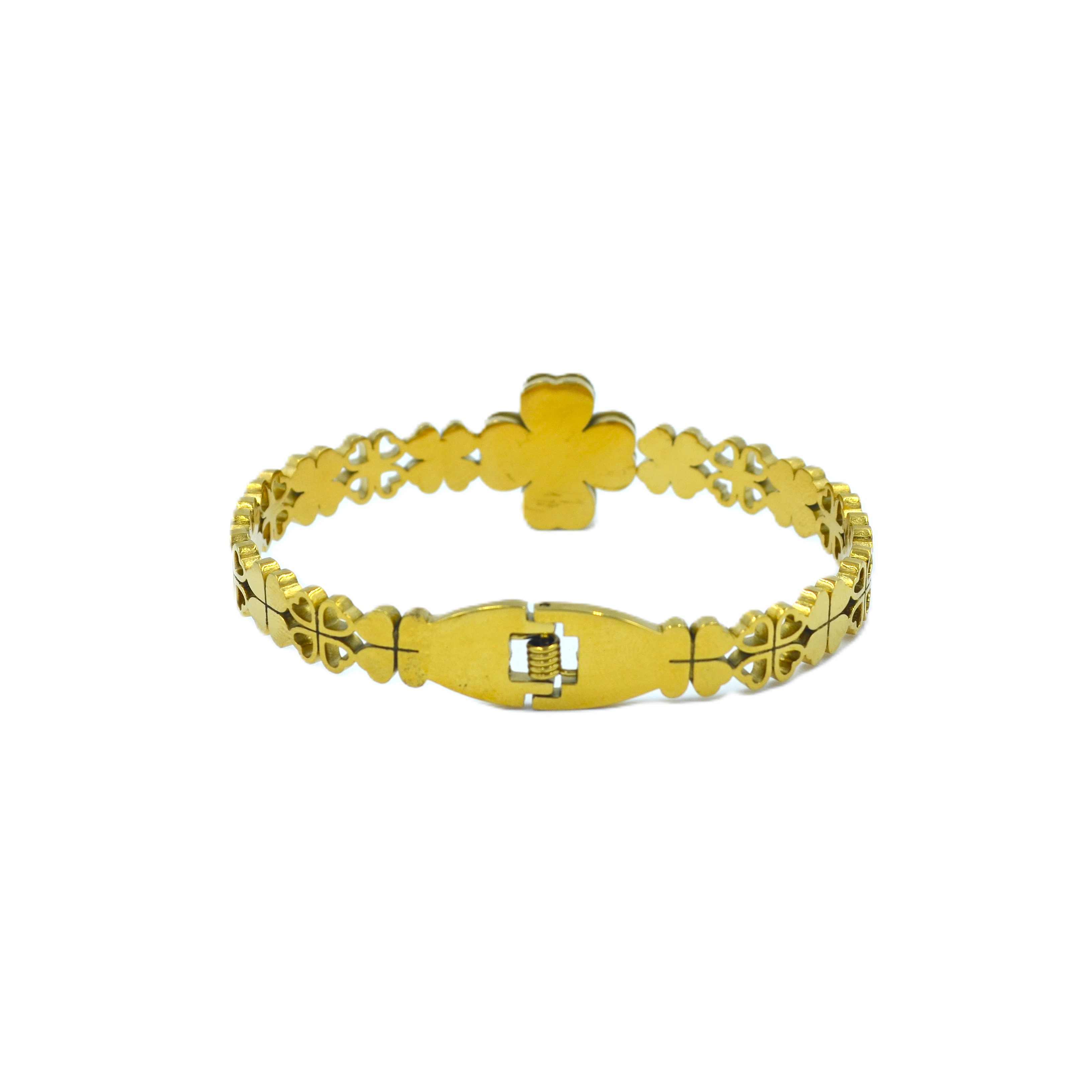 The Nila Gold Plated Adjustable Floral Bracelet