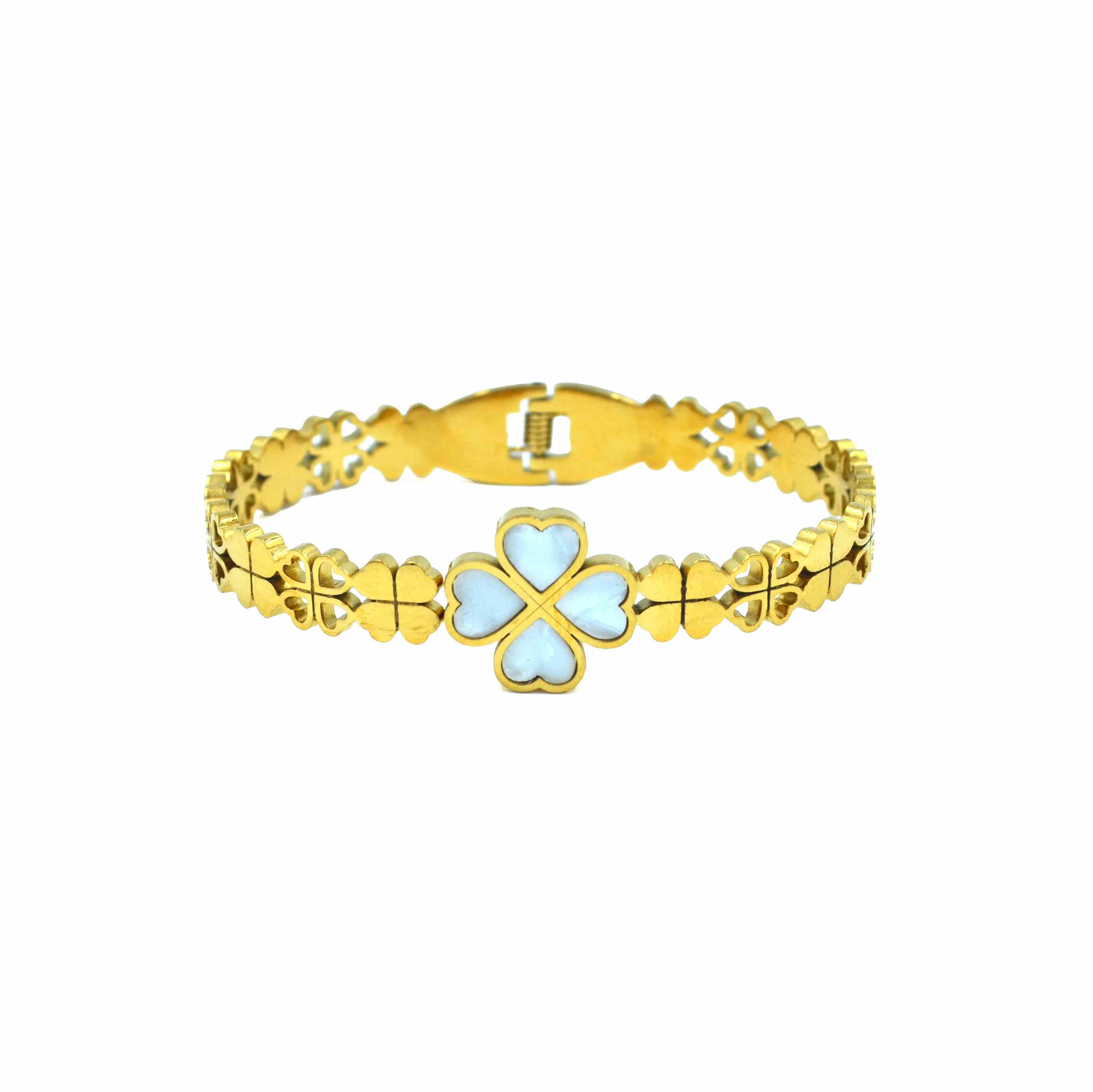 The Nila Gold Plated Adjustable Floral Bracelet