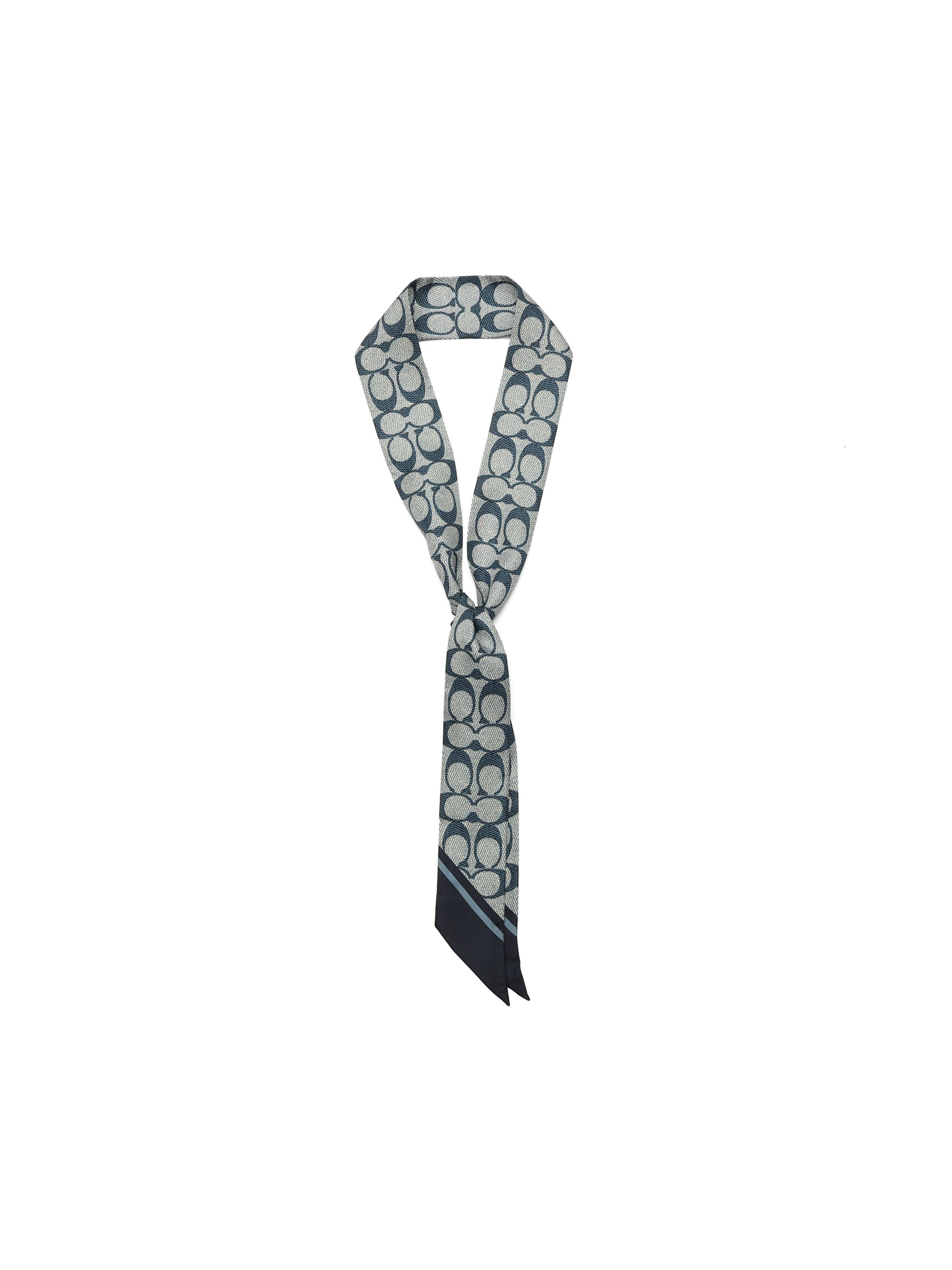 Textured Signature C Printed Silk Skinny