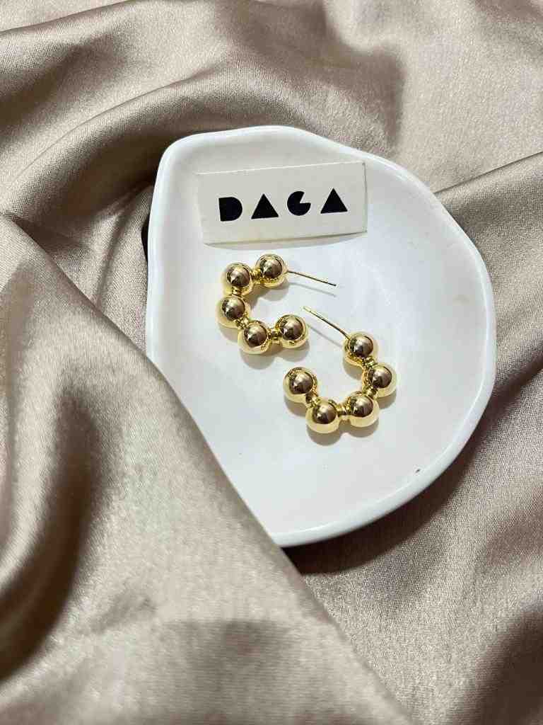 DAGA | gold beaded earrings undefined