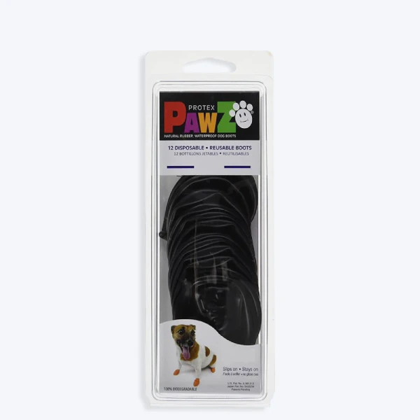 Protex Pawz Disposable Dog Boots - Black - 12 Disposable Boots