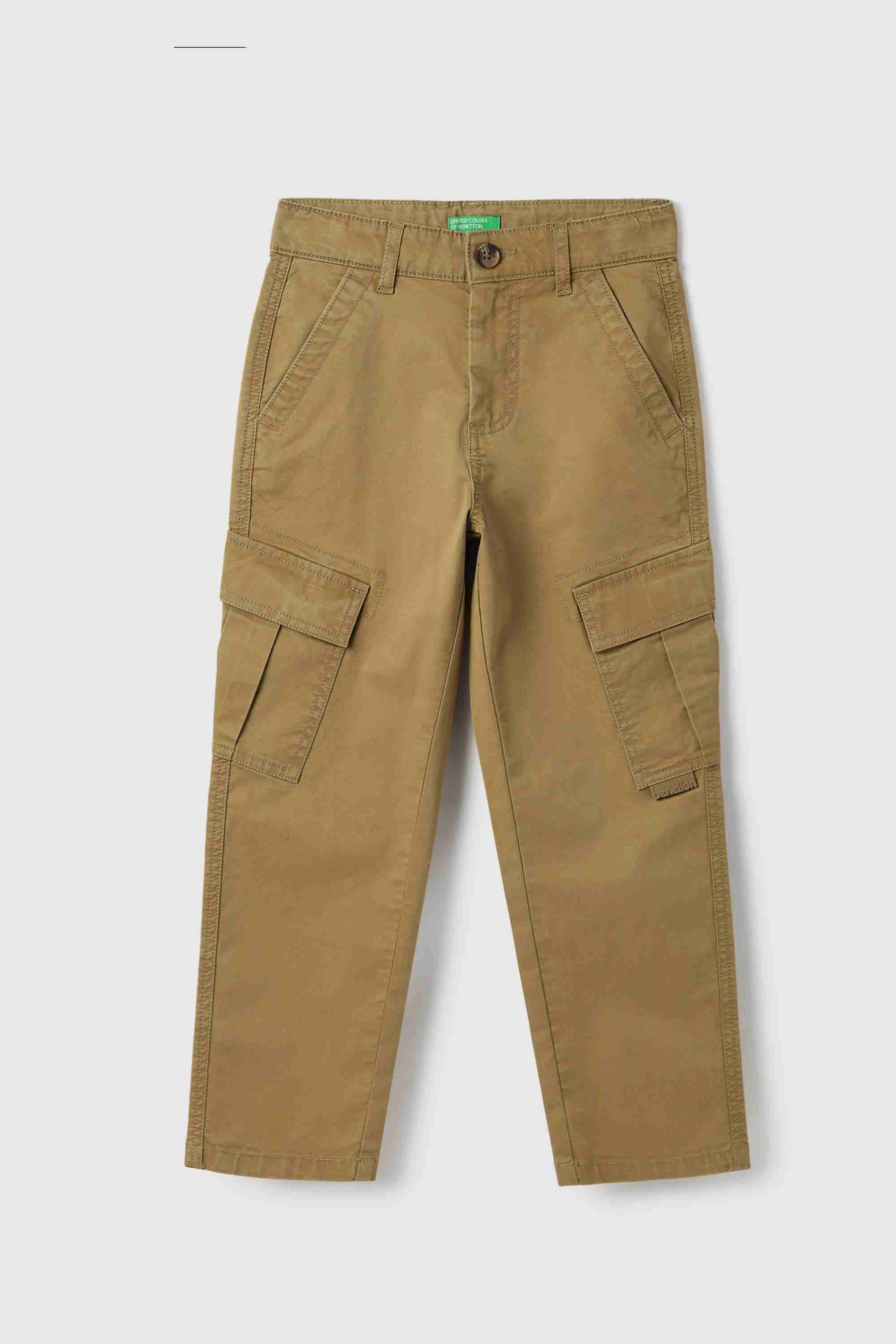 Solid Blended Fabric Regular Fit Boy's Trousers