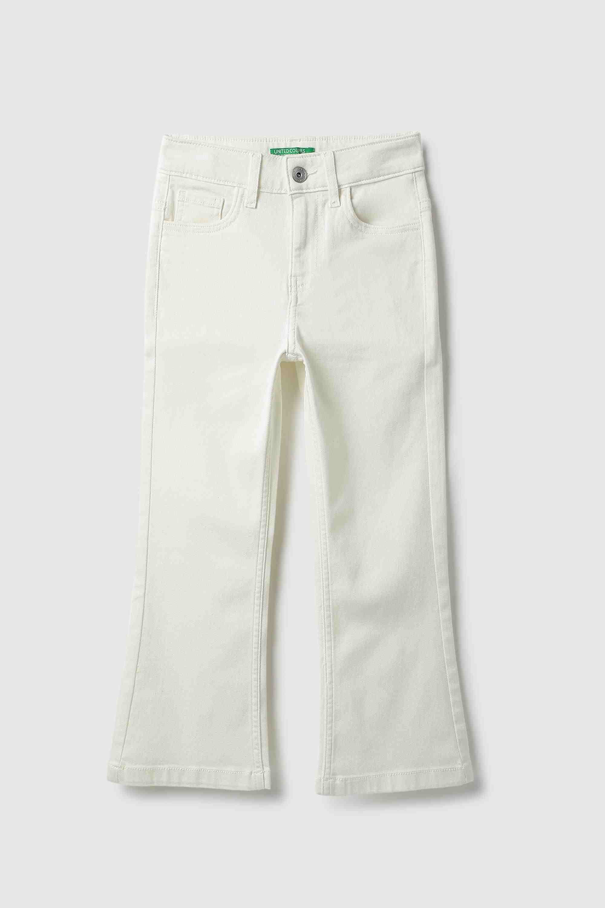 Solid Blended Fabric Regular Fit Girl's Jeans