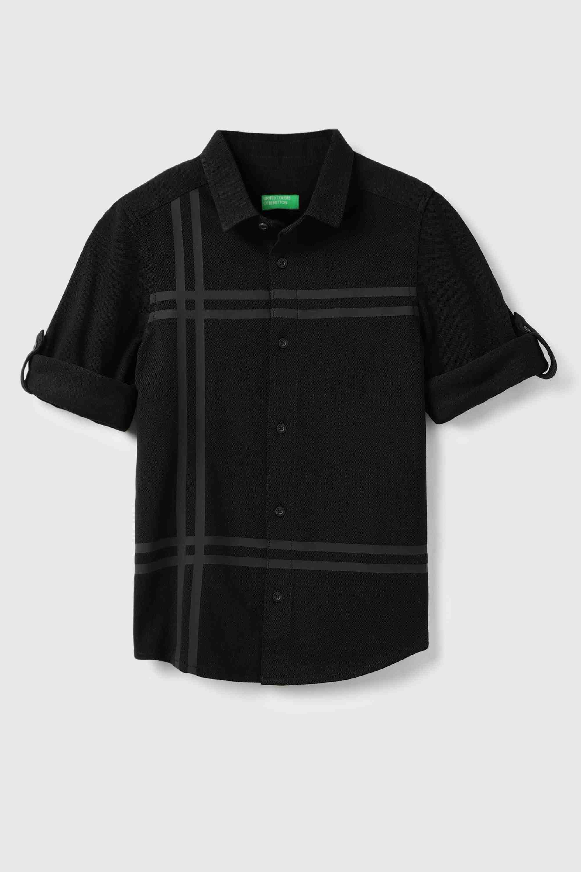 Stripes Cotton Collared Boy's Shirt