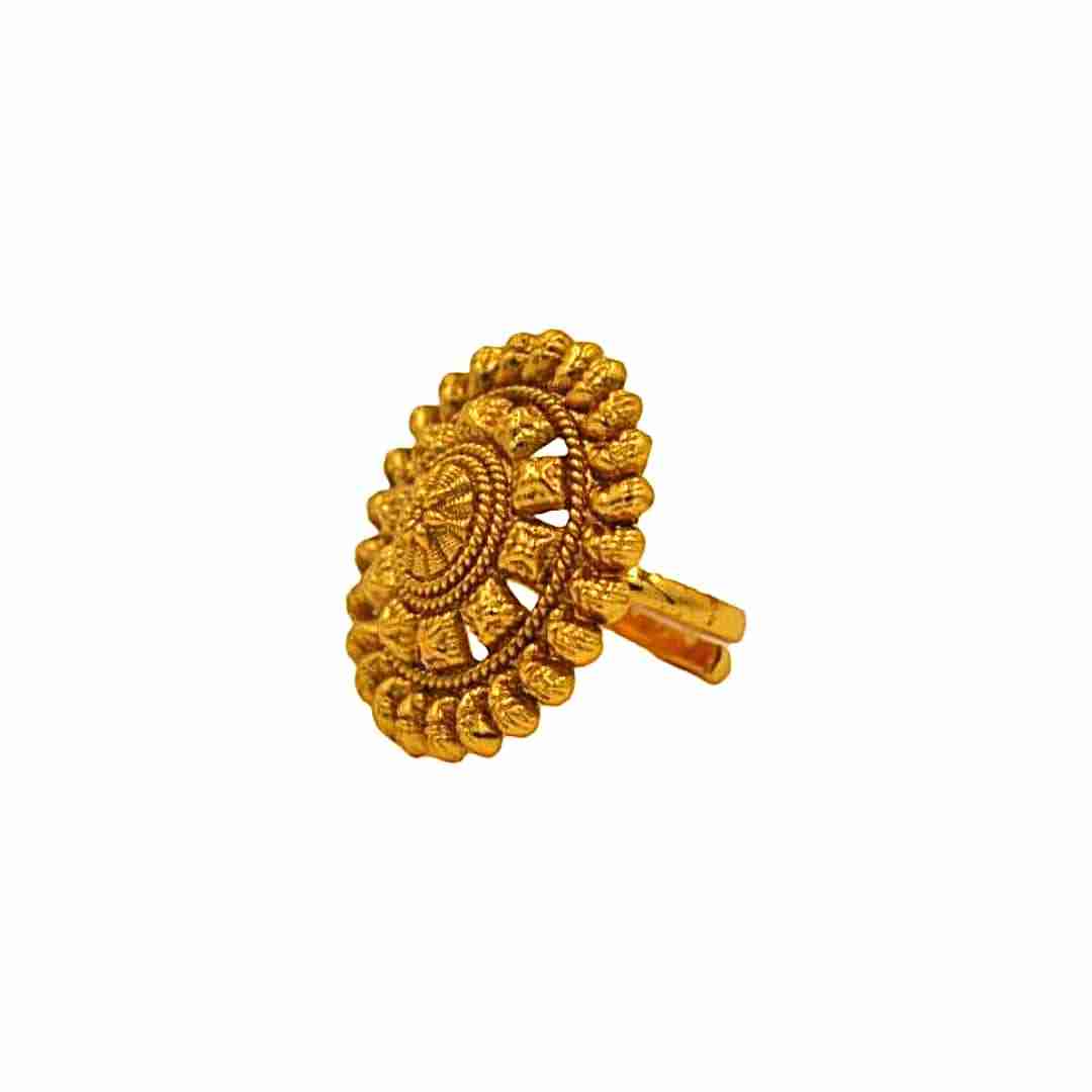 The Nila Gold Plated Antique Finger Ring