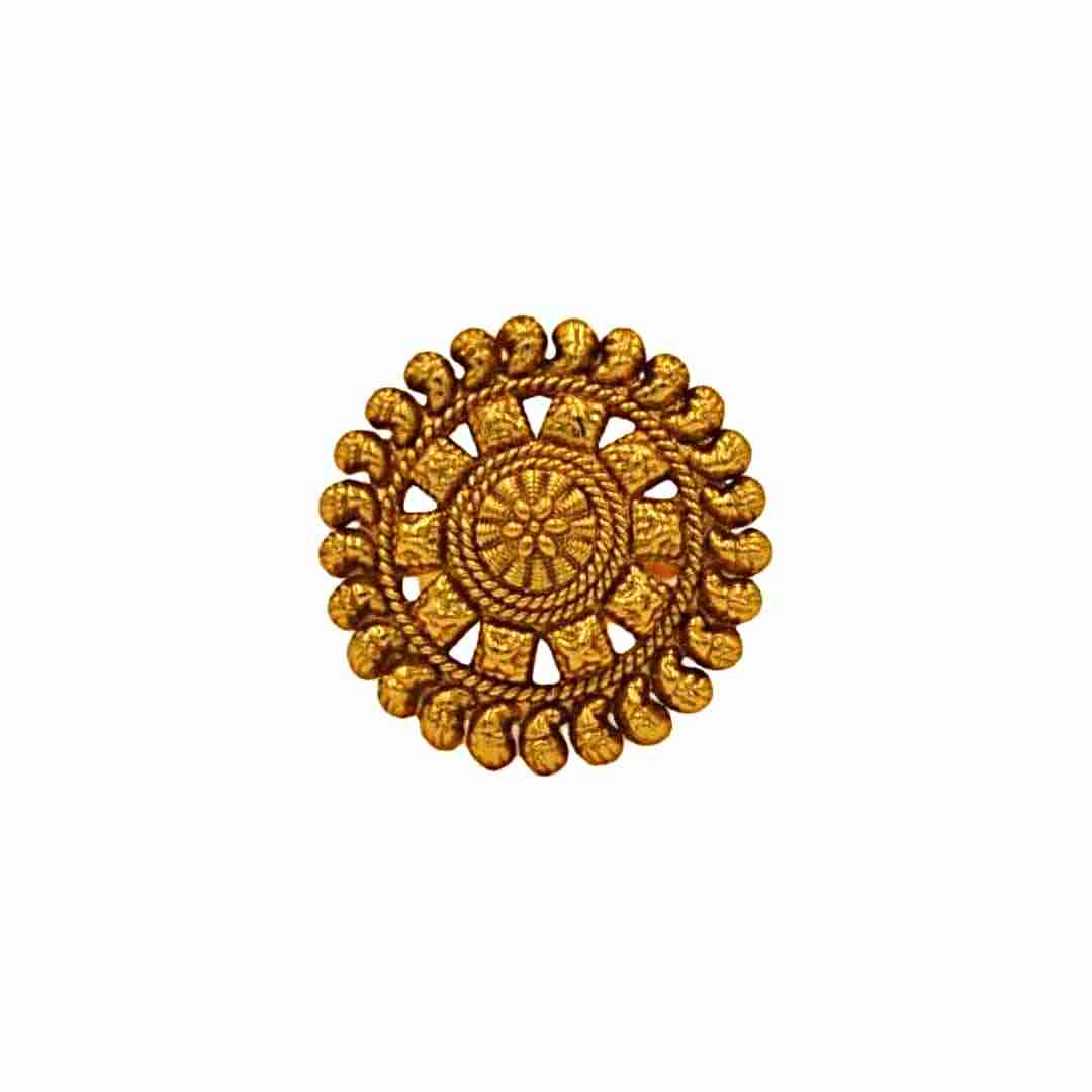 The Nila Gold Plated Antique Finger Ring