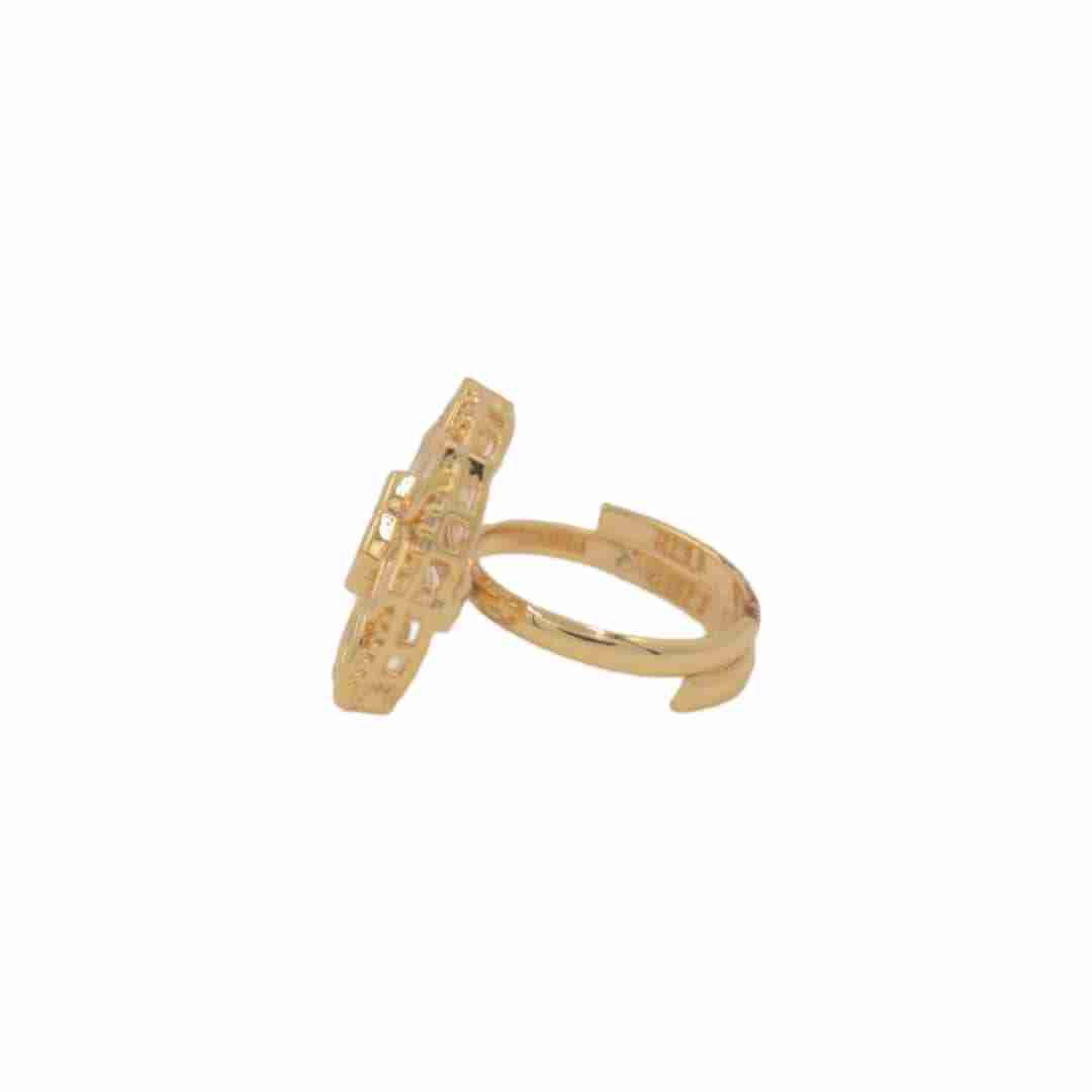 The Nila Gold Plated Designer Finger Ring
