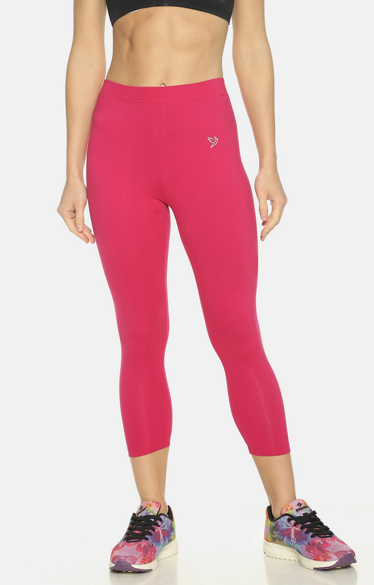 Twinbirds Pink Paradise Solid Capri Legging