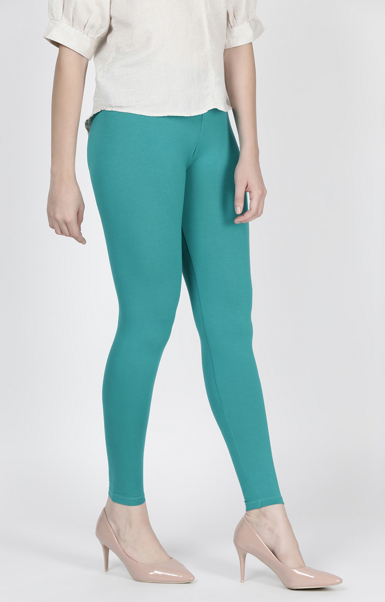 Buy Twin Birds Women Solid Colour Churidar Legging with Signature Wide  Waistband-Size- Tropical Punch-Double Extra Large Online - Lulu Hypermarket  India