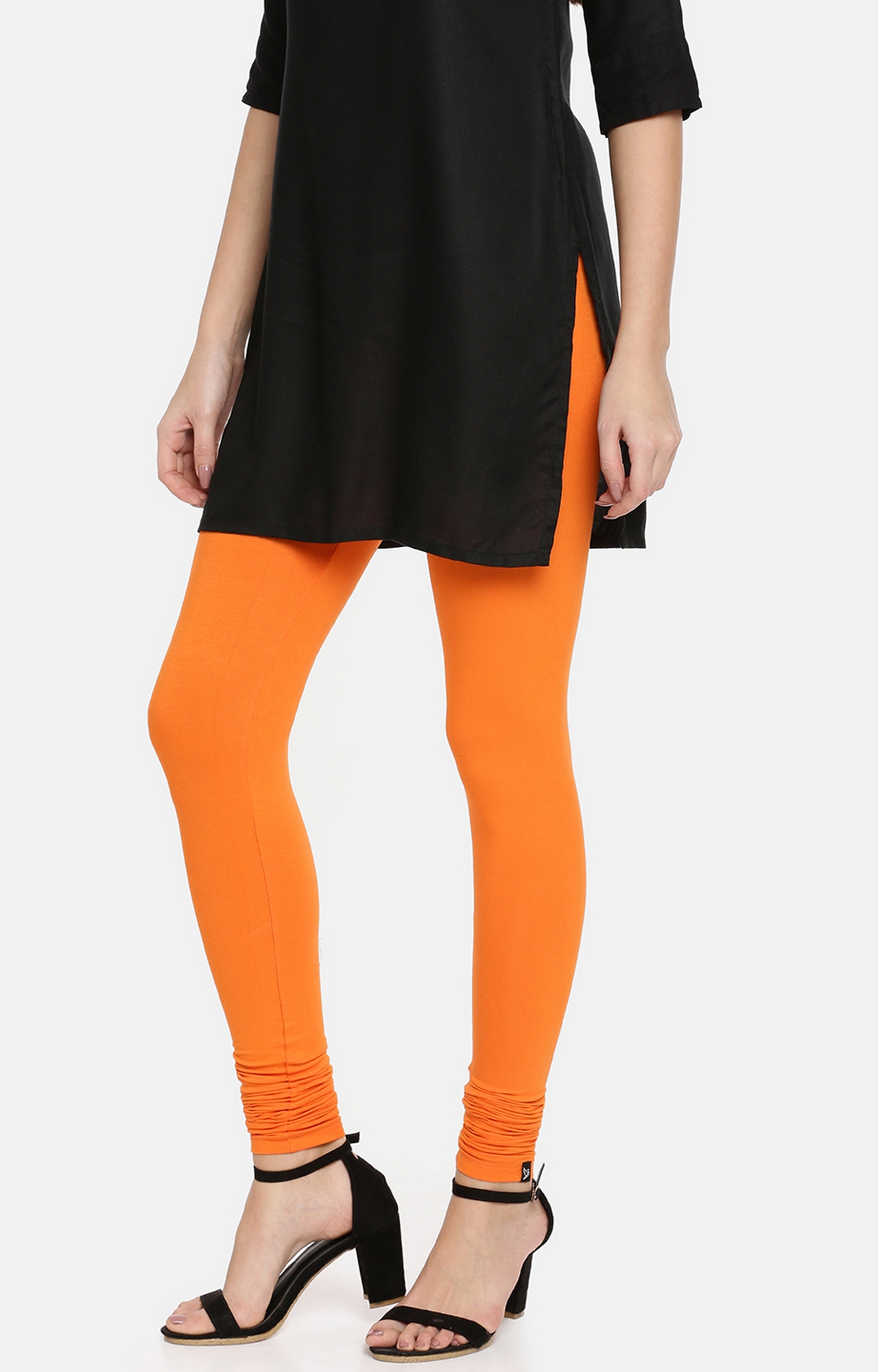 Light Orange Cotton Churidar Leggings – Cybele