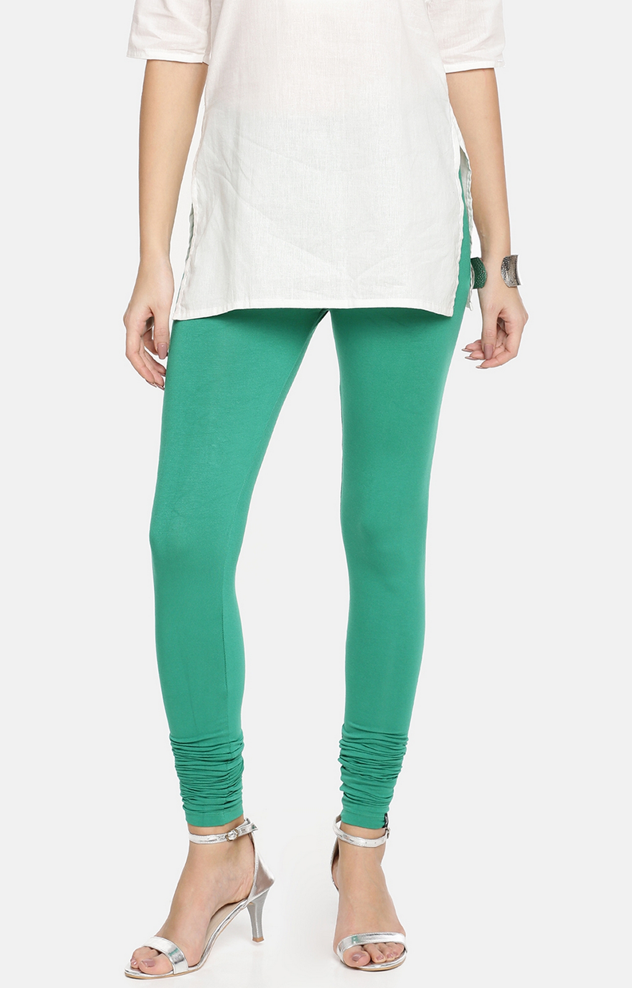 Plain Women Sea Green Solid Ankle Length Leggings at Rs 90 in Thoothukkudi