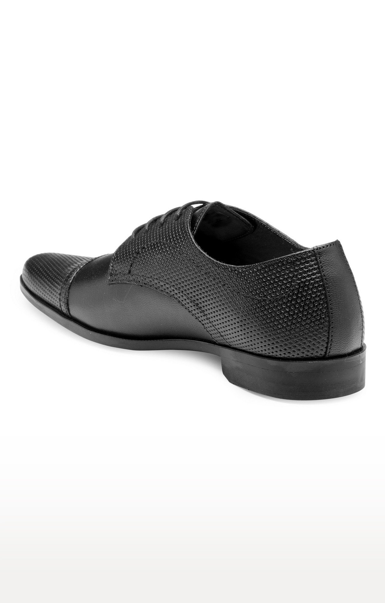 Franco Leone Black Leather Men's Lace Up