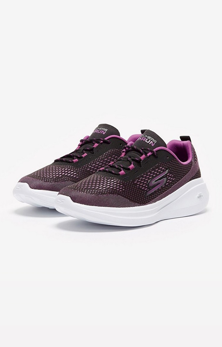 Skechers | Skechers GO Run Fast Laser Women's Running Shoes 15106-Black/Purple 1