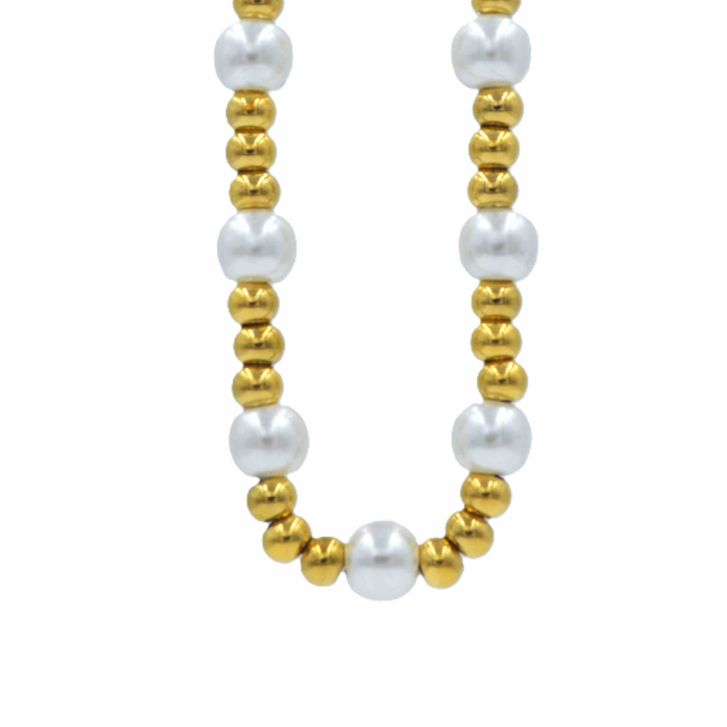 The Nila Gold and Pearl Beaded Necklace