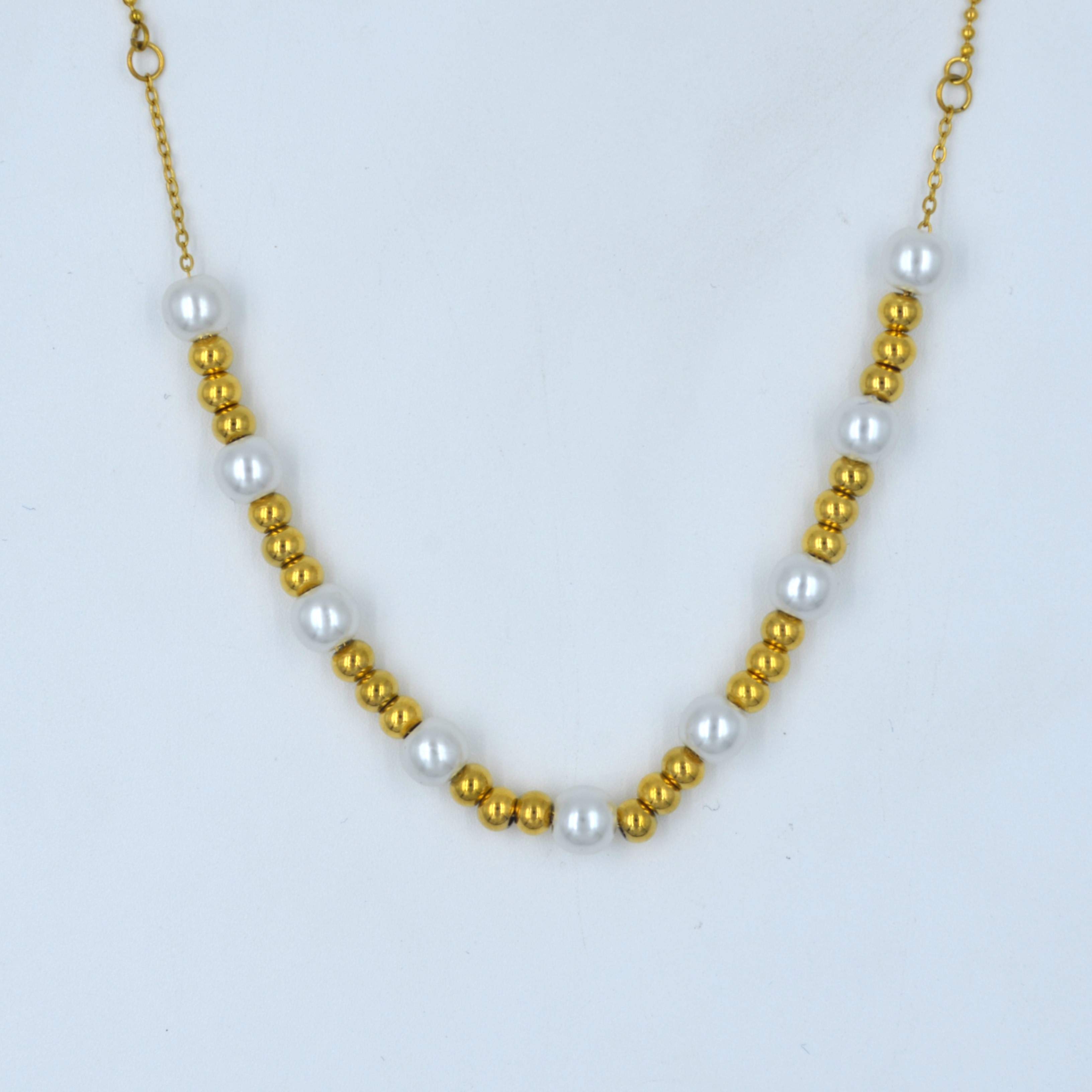 The Nila Gold and Pearl Beaded Necklace