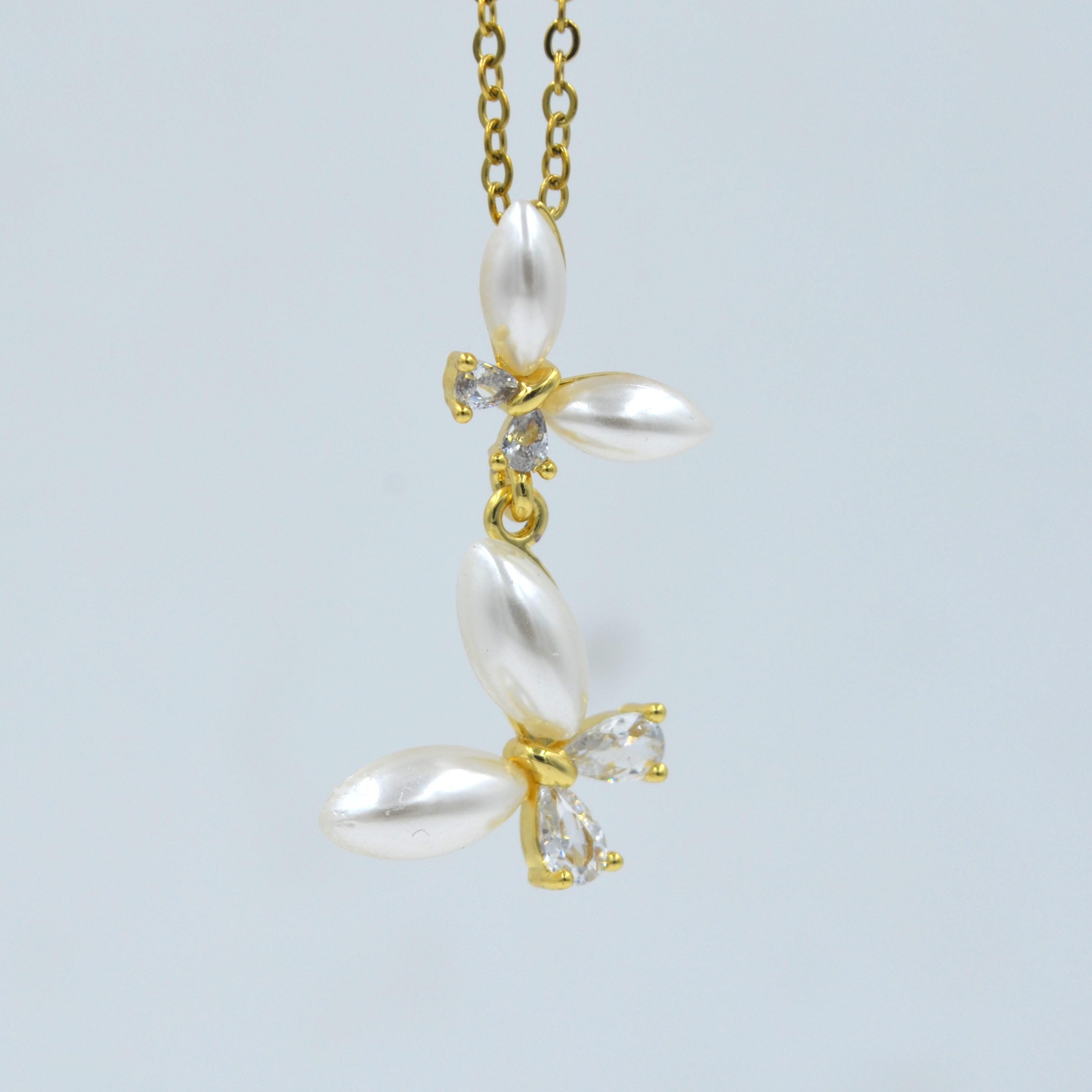 The Nila Gold palted Pearl Pendant Designer Necklace