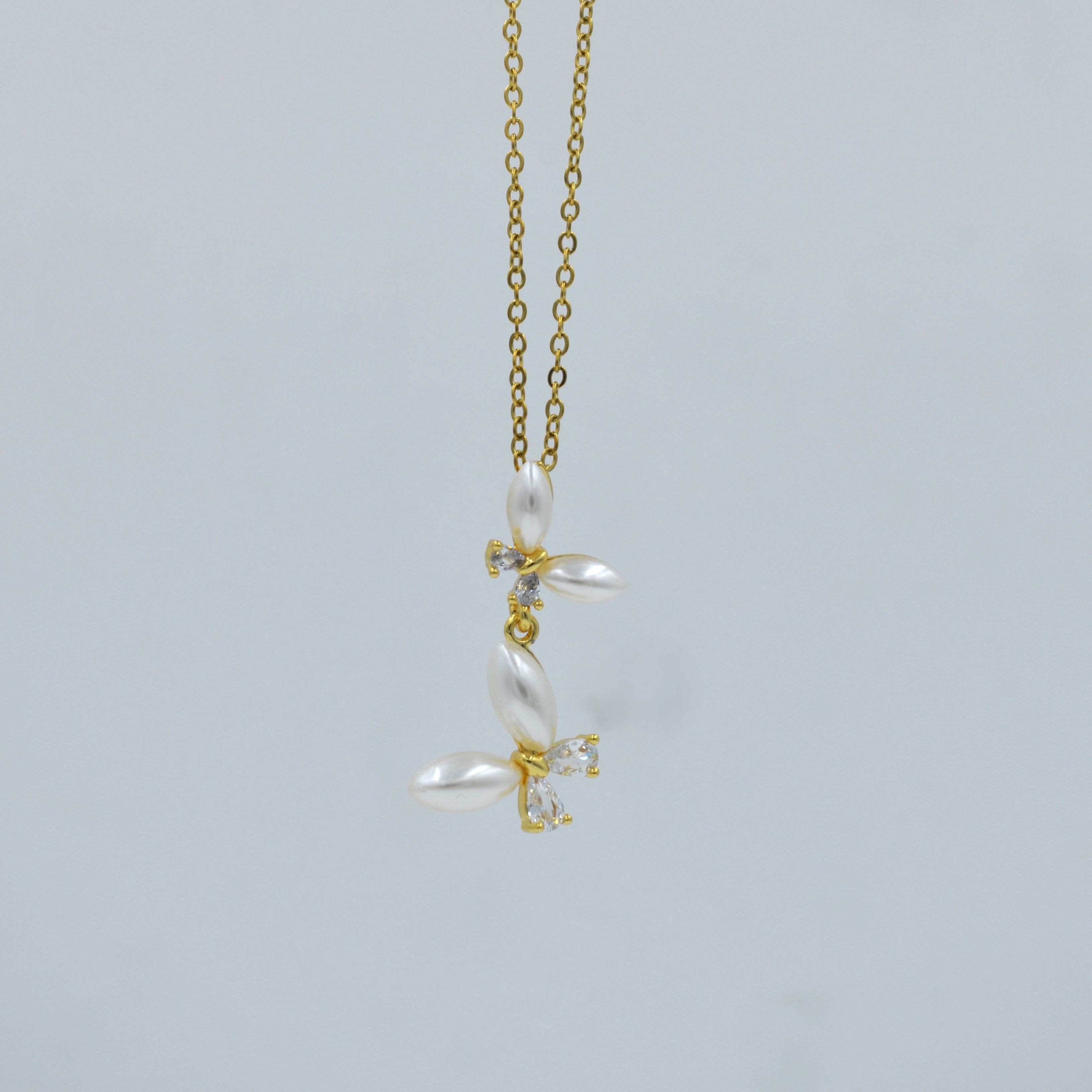 The Nila Gold palted Pearl Pendant Designer Necklace