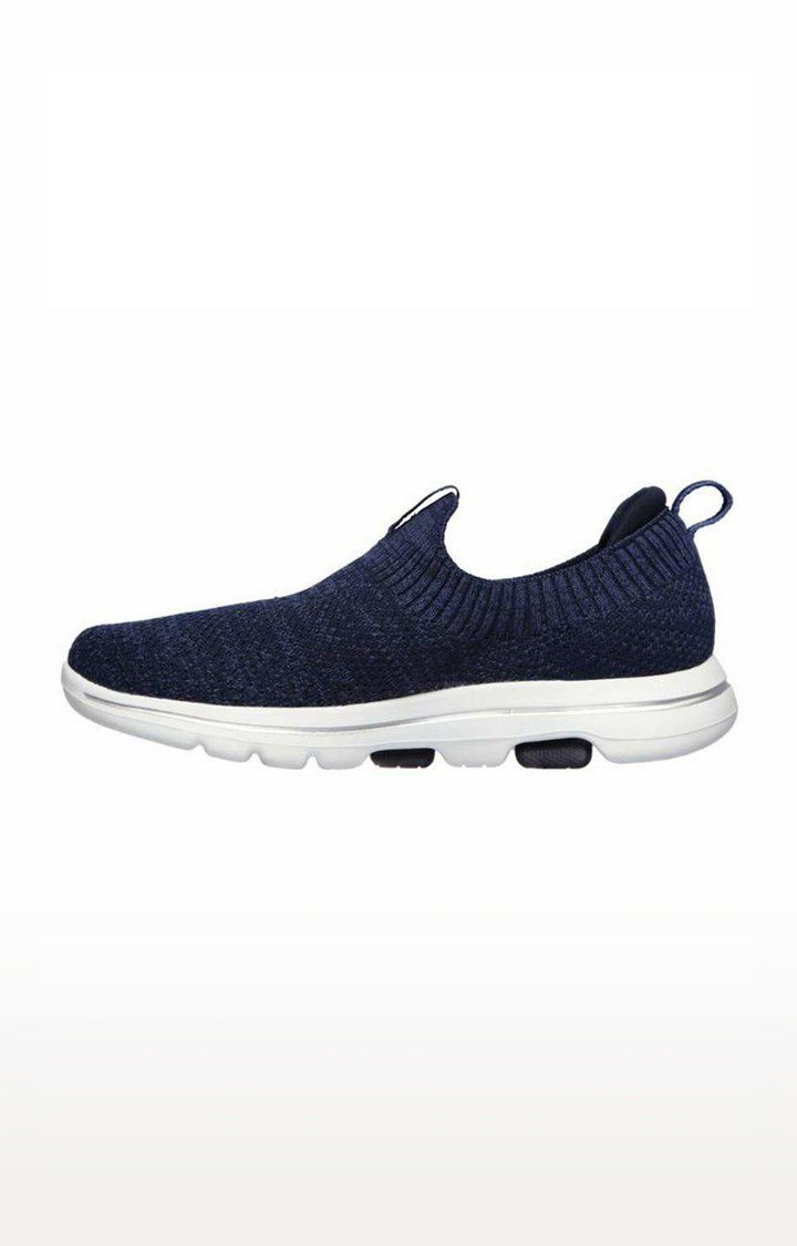 Blue Skechers Go Walk 5 - Trendy Active Shoe