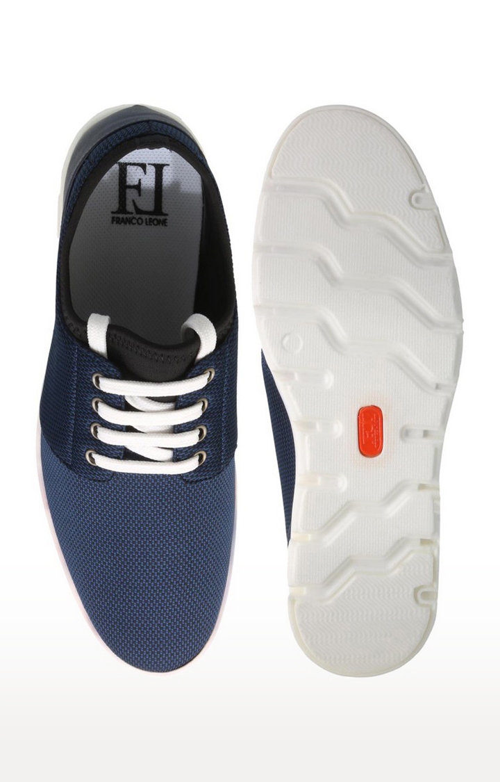 FRANCO LEONE | Franco Leone Blue Synthetic Men's Lace Up Sneakers 3