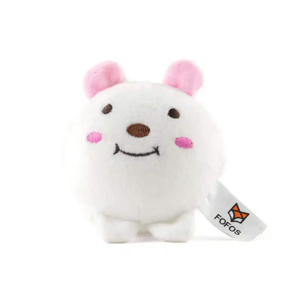 Barkbutler Fofos Slow Rising Animal Toy for Dogs, White