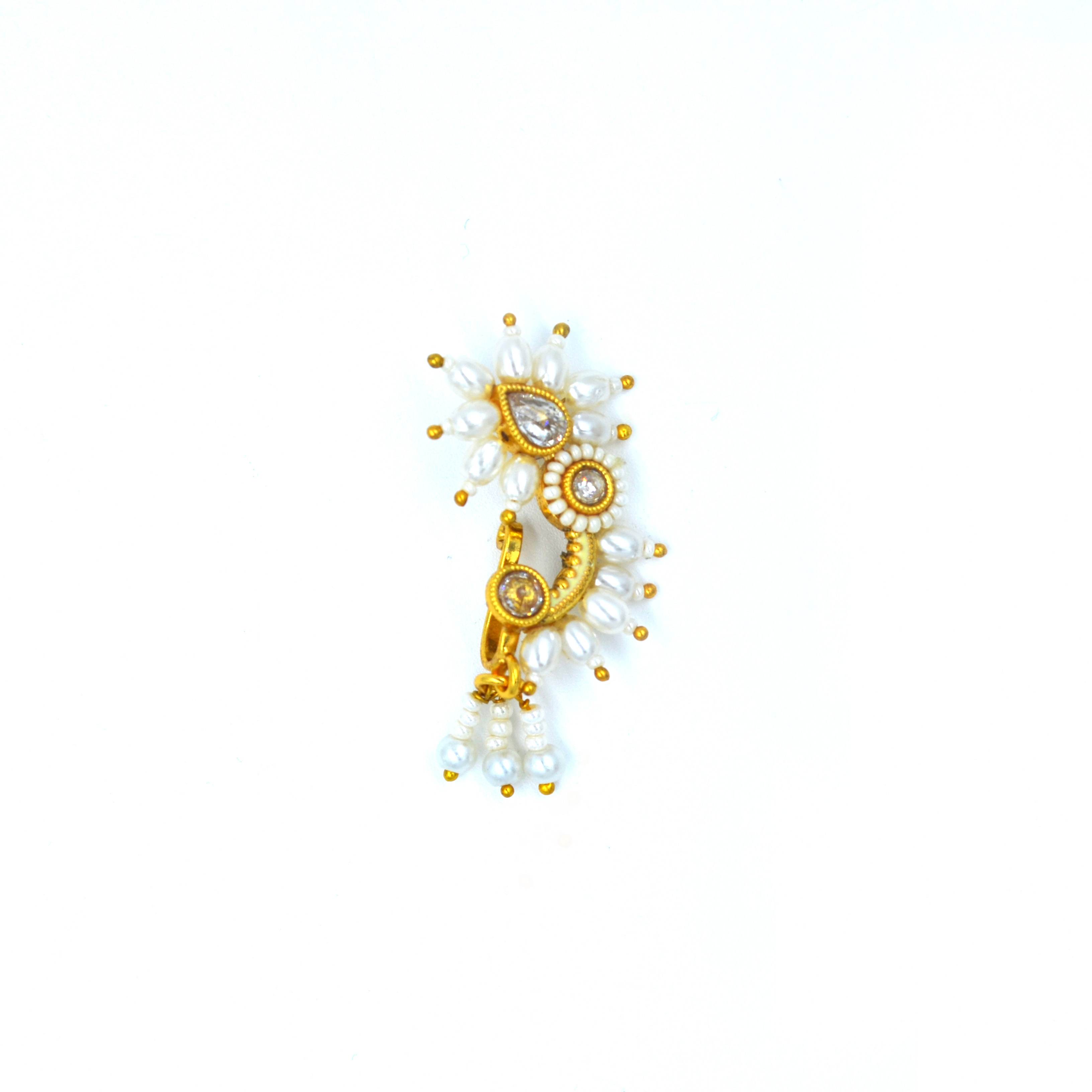 The Nila Gold Plated Bridal Nath