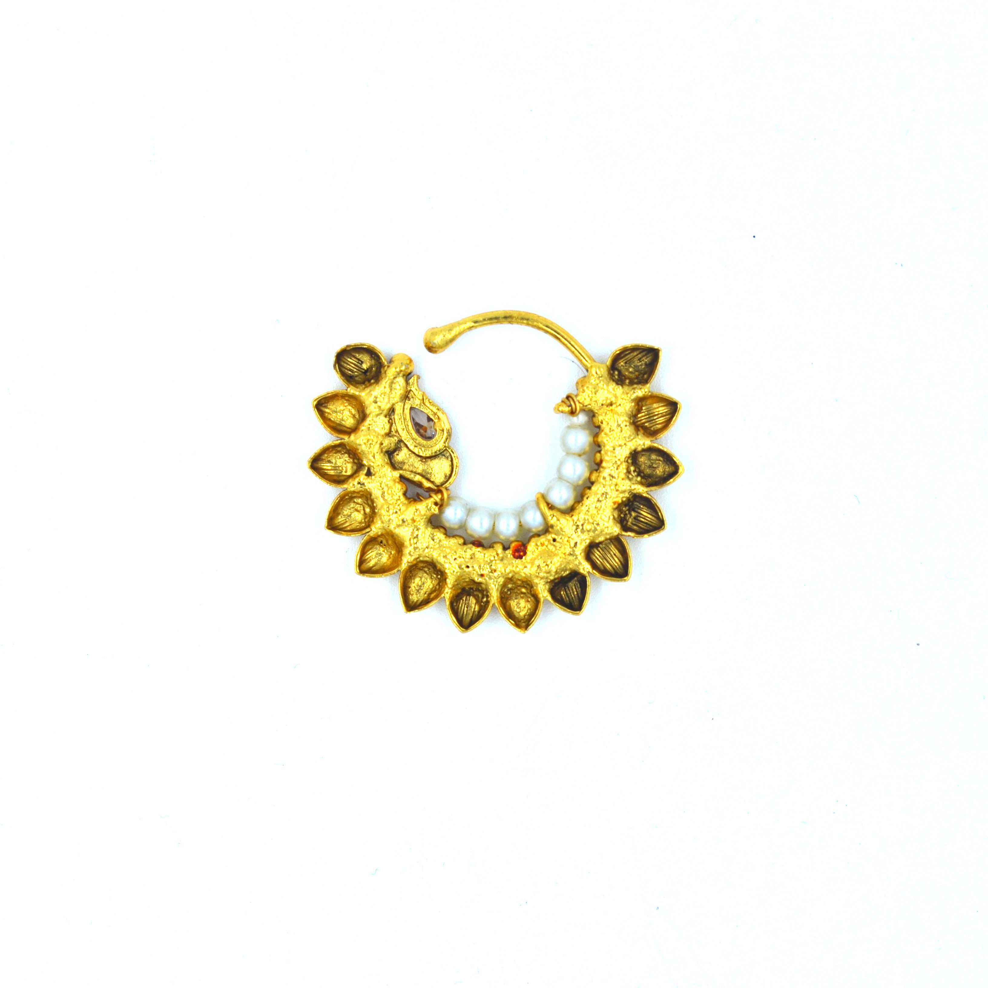 The Nila Gold Plated Ethnic Nath
