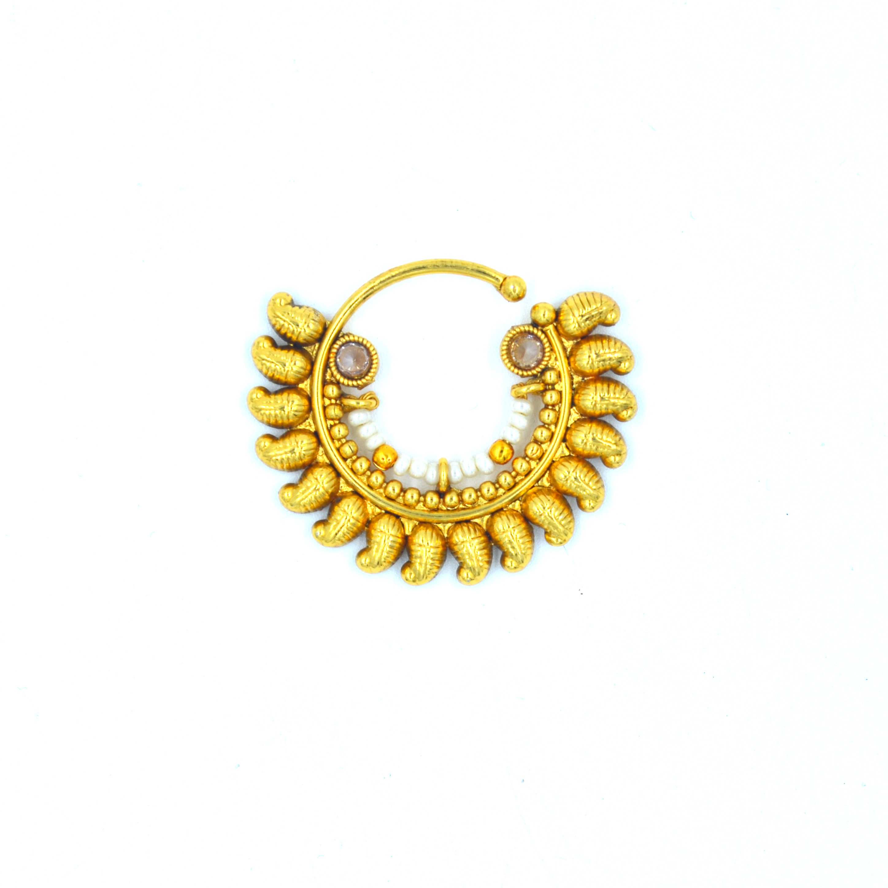 The Nila Gold Plated Ethnic Nath