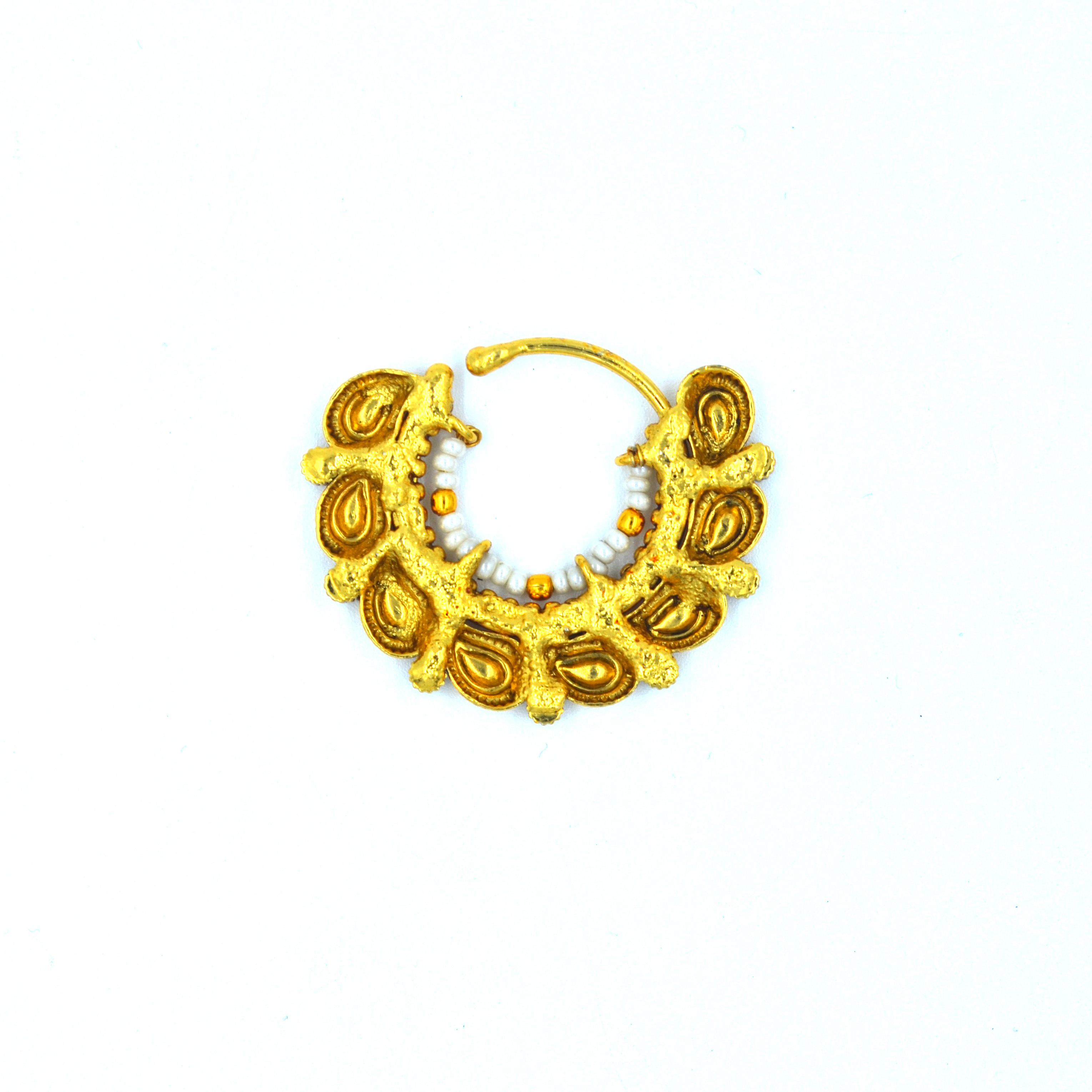 The Nila Gold Plated Ethnic Nath