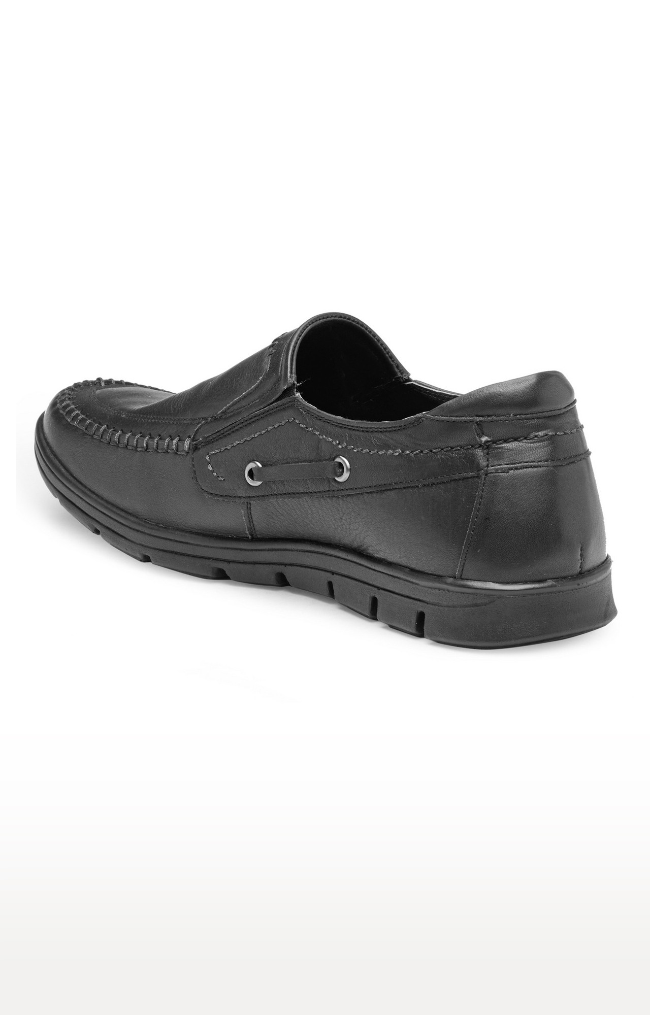 Franco Leone Black Leather Men's Slip On
