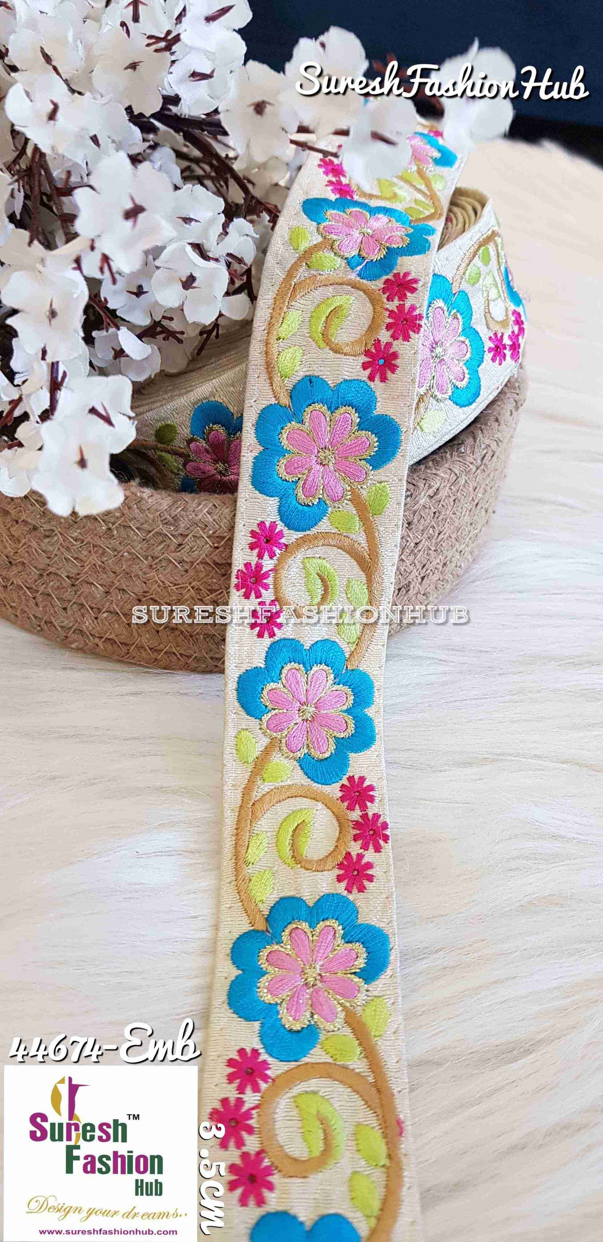 Indian Laces Embellishments Embroidery Saree Border Wholesale Silk Crafting Sewing Decorative Designer Ribbons #Blackborder  #Fancylaces #Decorativetrims #Embroideredborder #Sewingtrims #テープ #minne #lndianlaces #Sareeborder #アニー都城 #pasamanerías #pasamaneriasbordadas #Embellishments #可愛いマスク #Embroiderytrimmings #アクセサリー