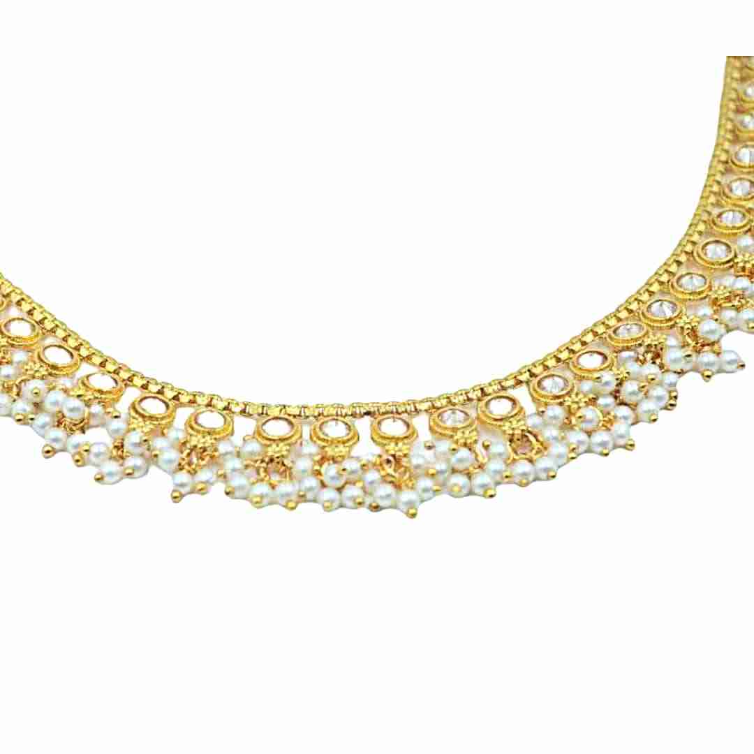 The Nila Gold Plated Pearl drop Kamarbandh