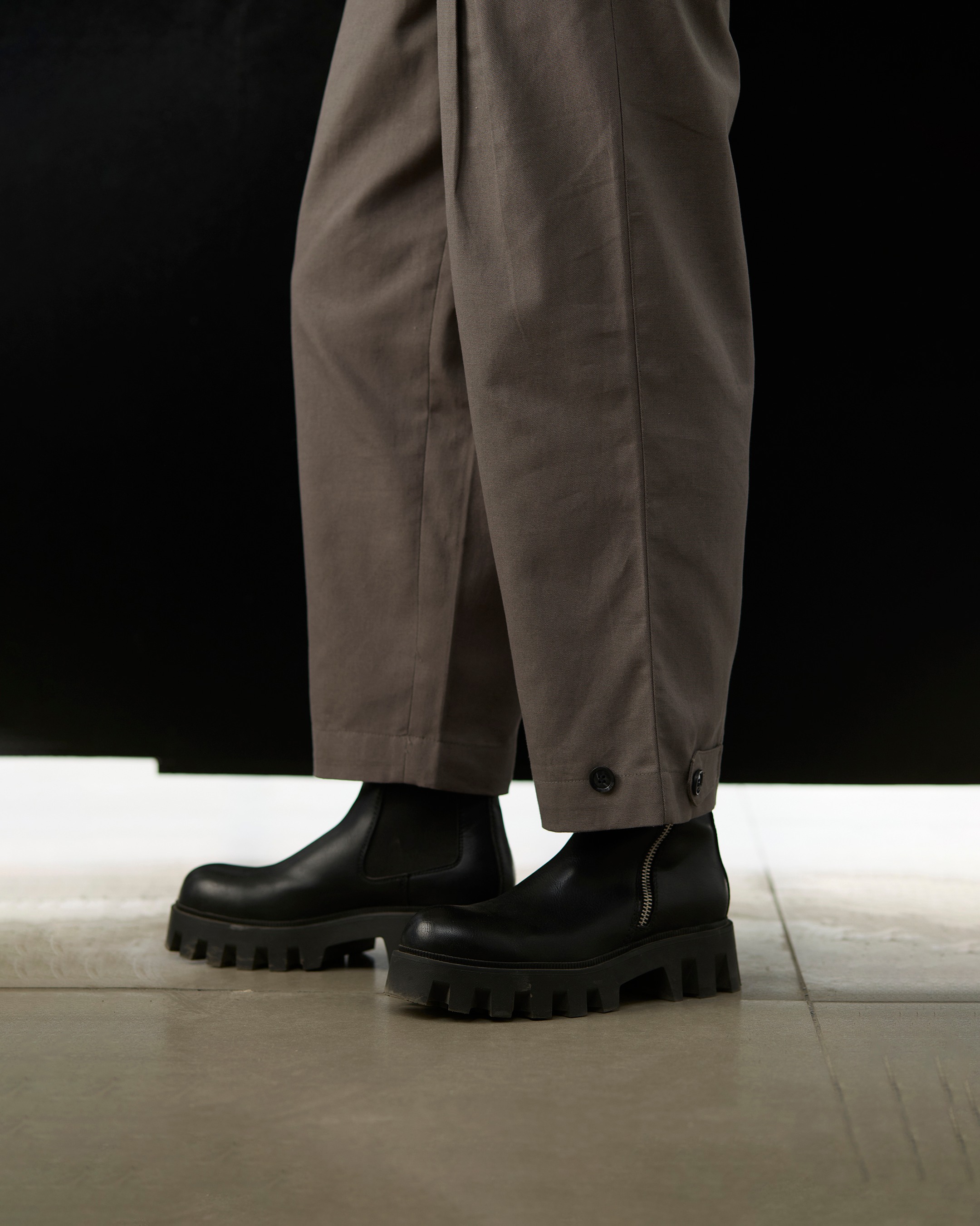 Twin Pleat Trousers - Charcoal