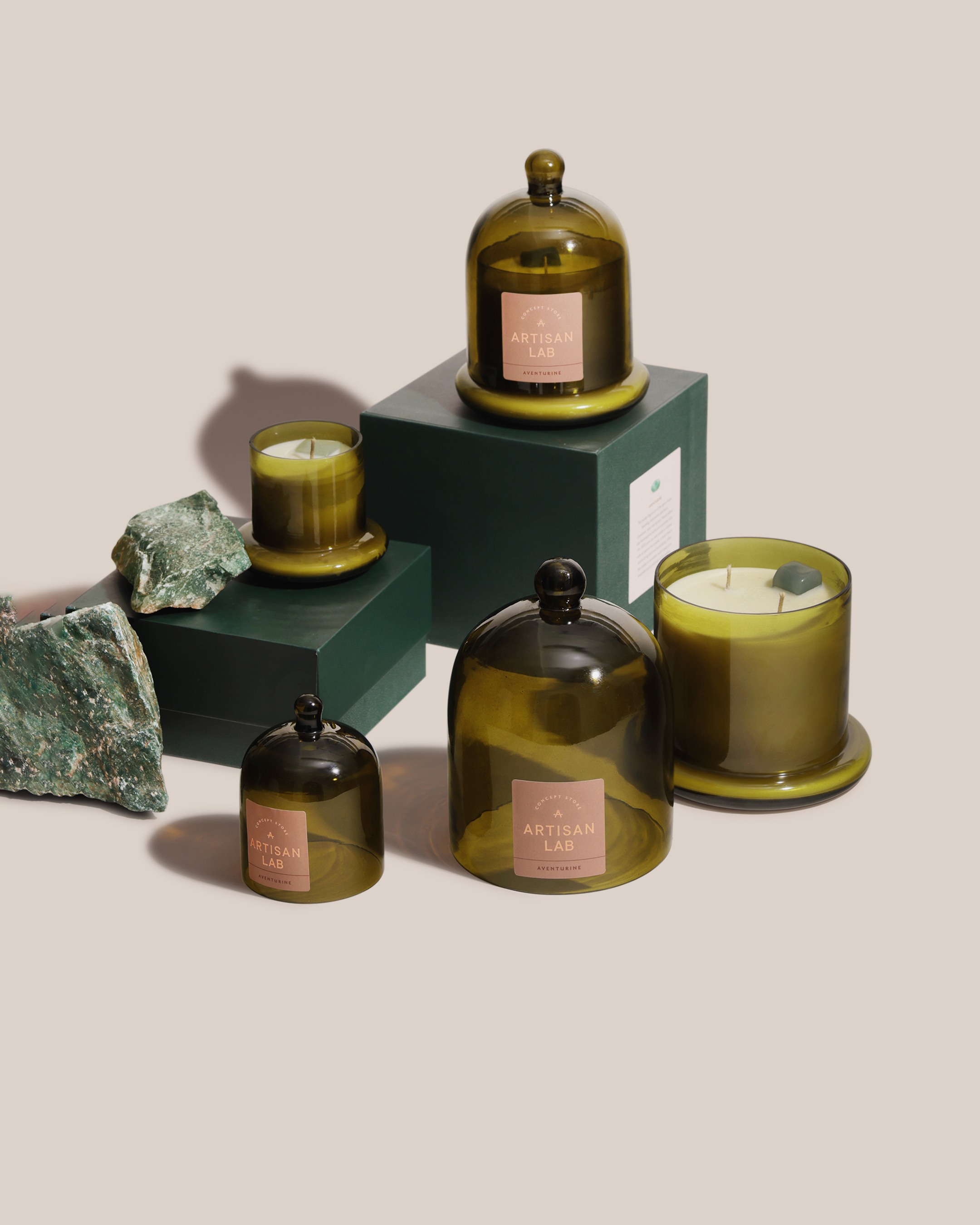 Aventurine Candle