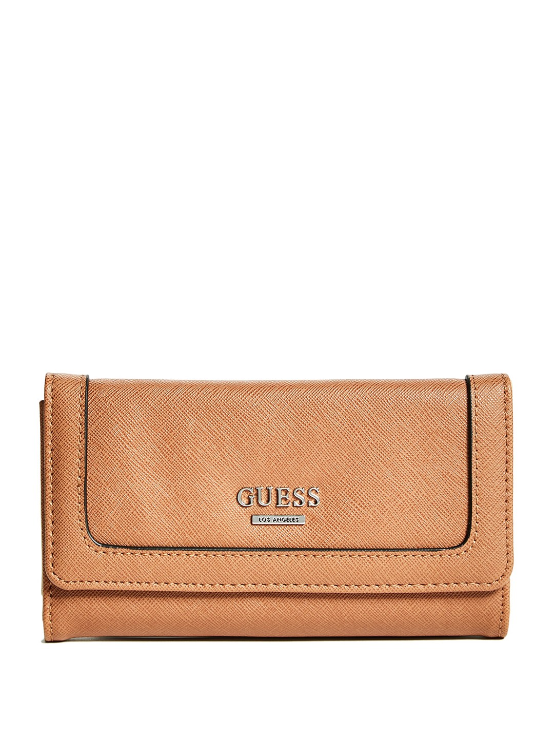 Cognac Textured Goodwin Slim Clutch