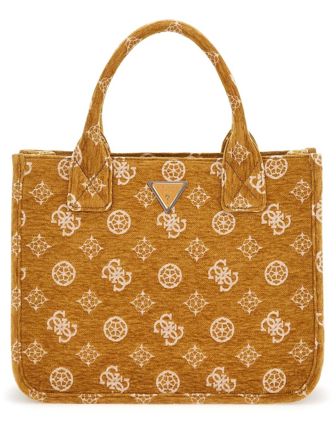 Mustard Monogram Polyurethane Sevye 2 Compartment Tote