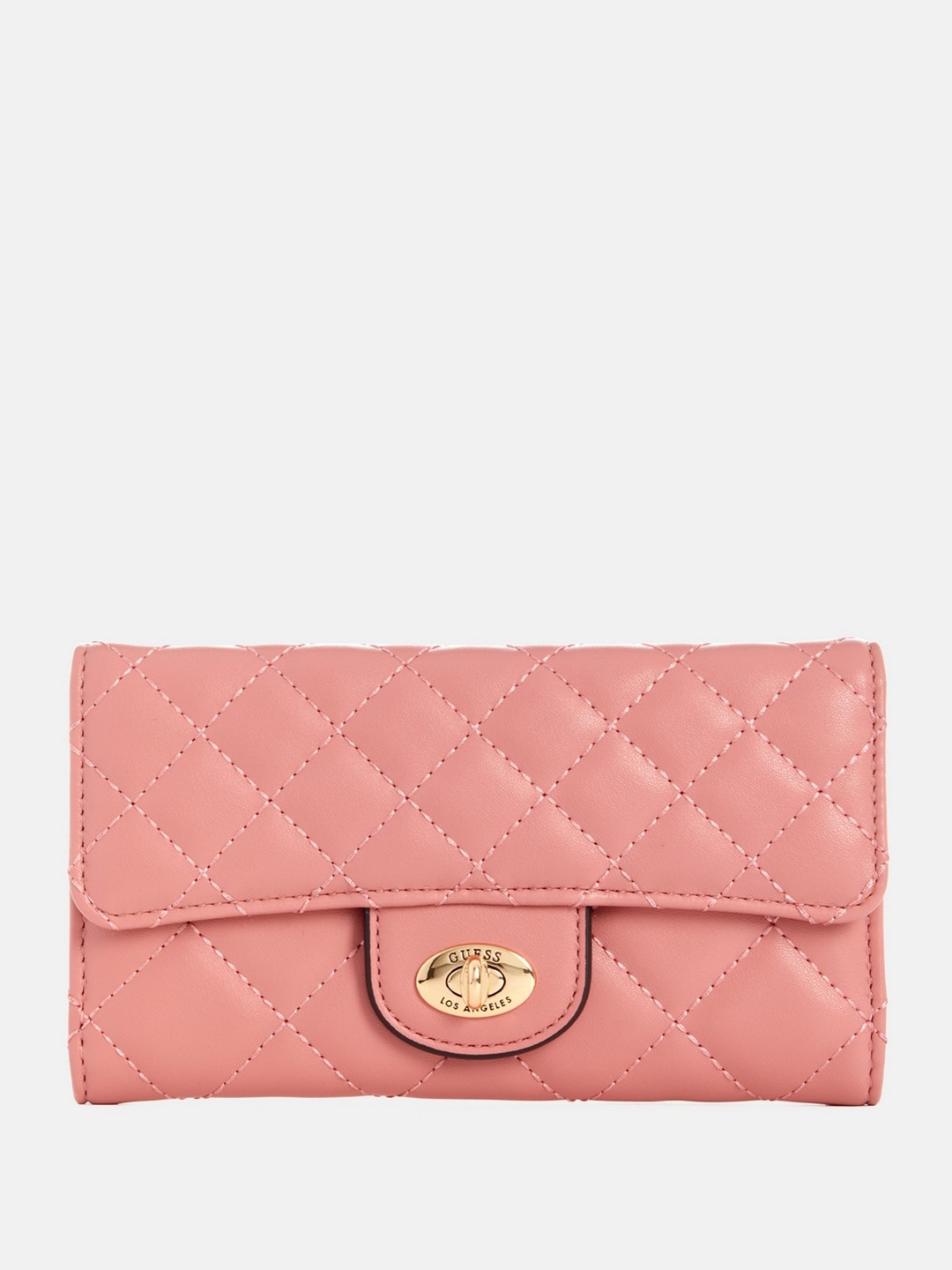Cheeky Pink Quilted Polyurethane Slim Wallet