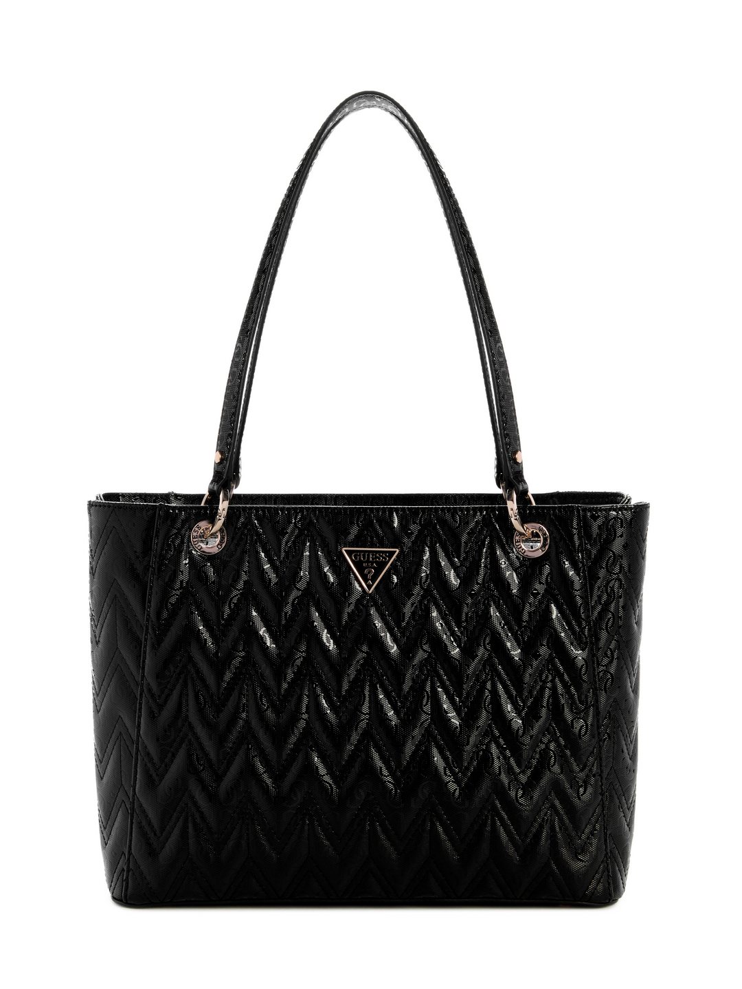 Guess Black Quilted Adelard Noel Tote Bag