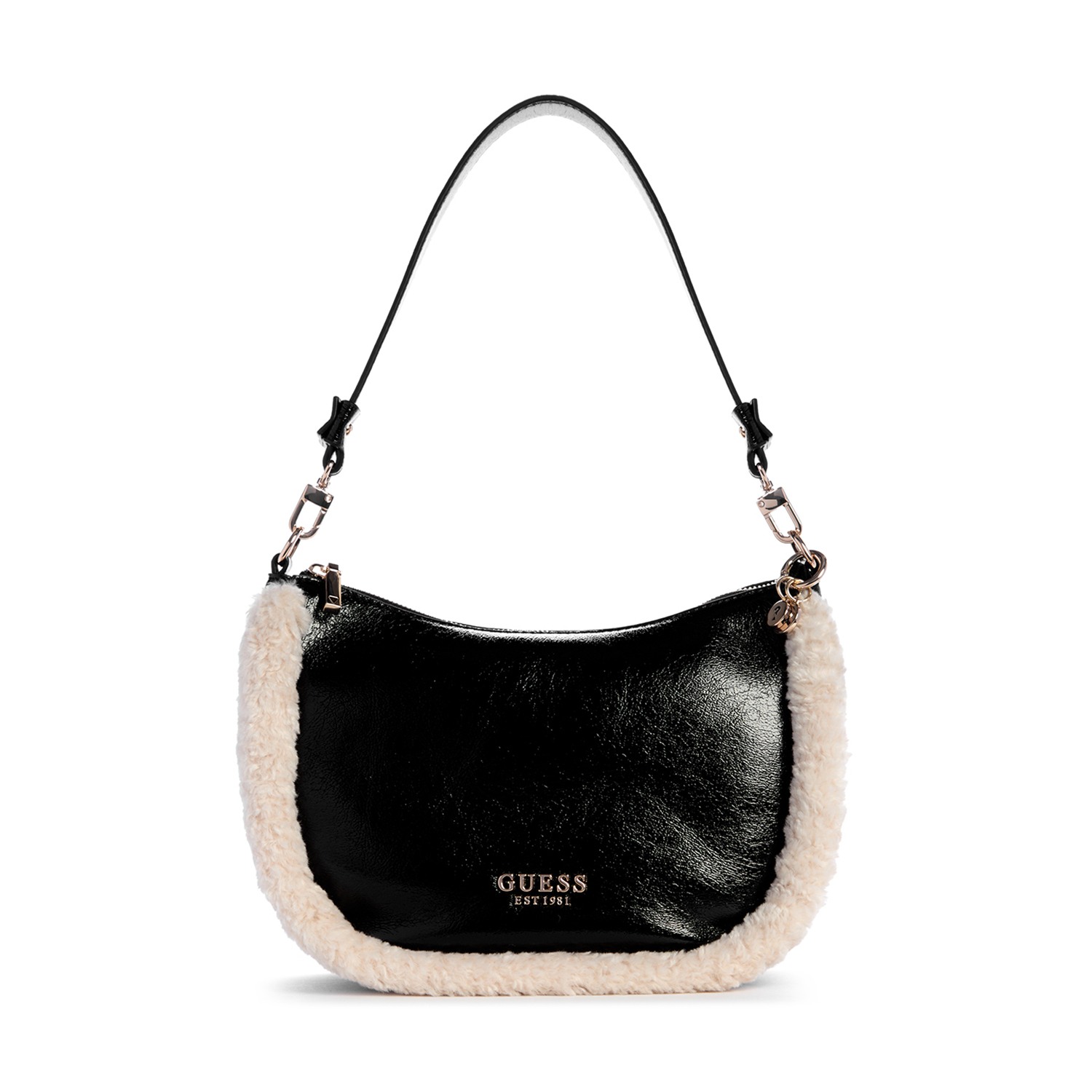 Guess Solid Fur Davika Hobo Bag