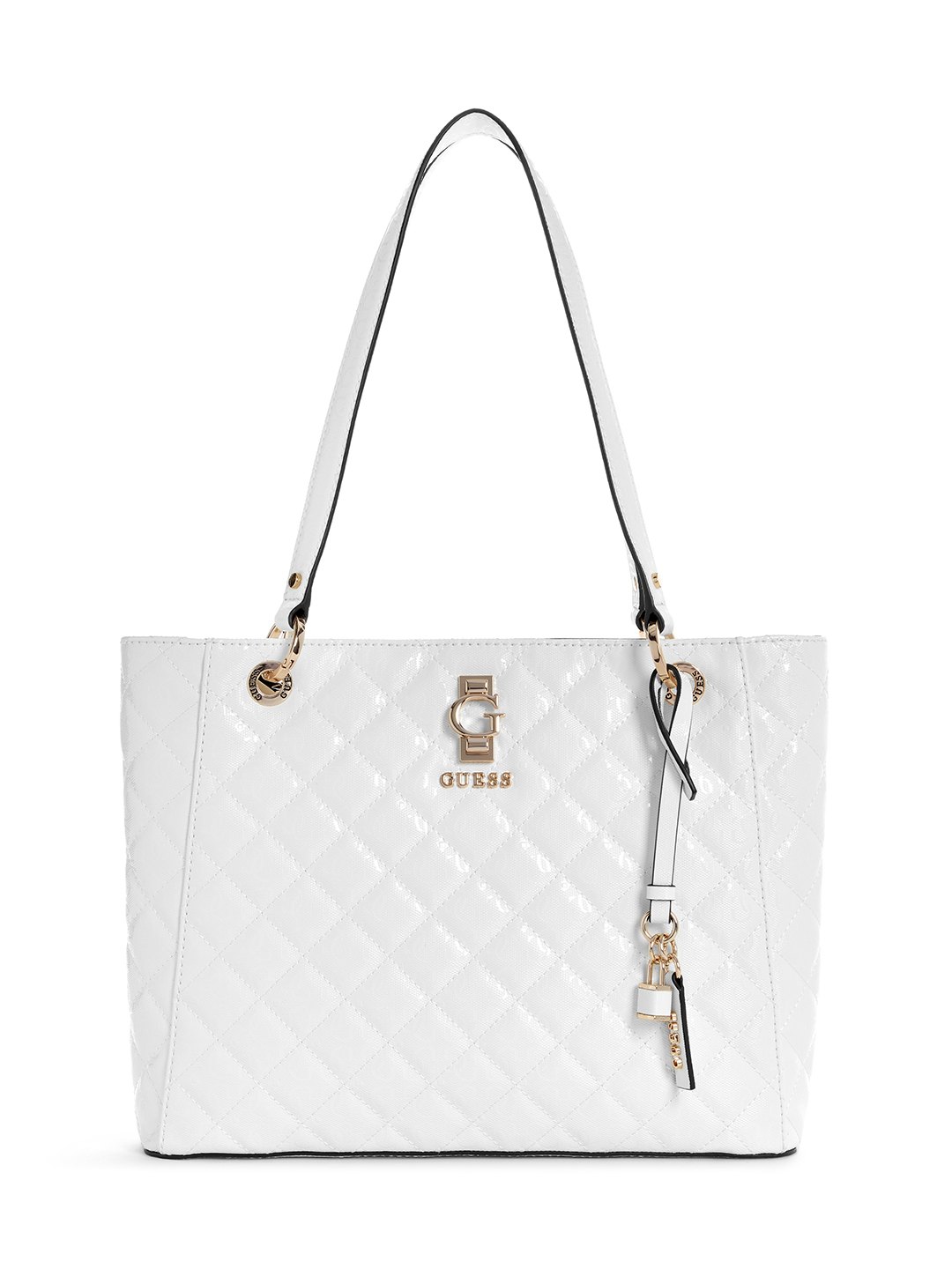 White Quilted Bessey Noel Shoulder Bag