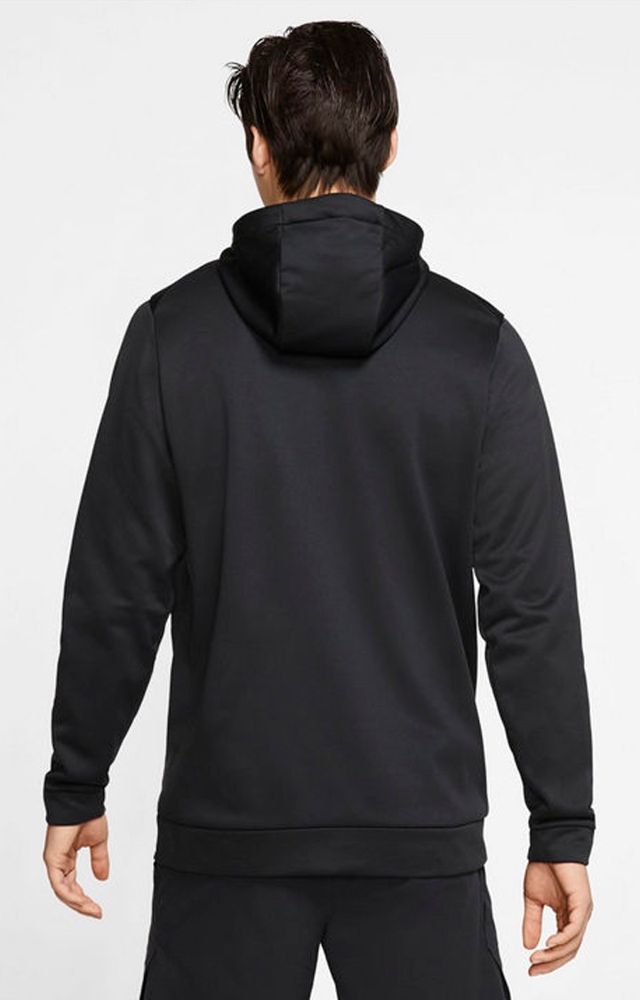 Black Printed Therma Hoodie