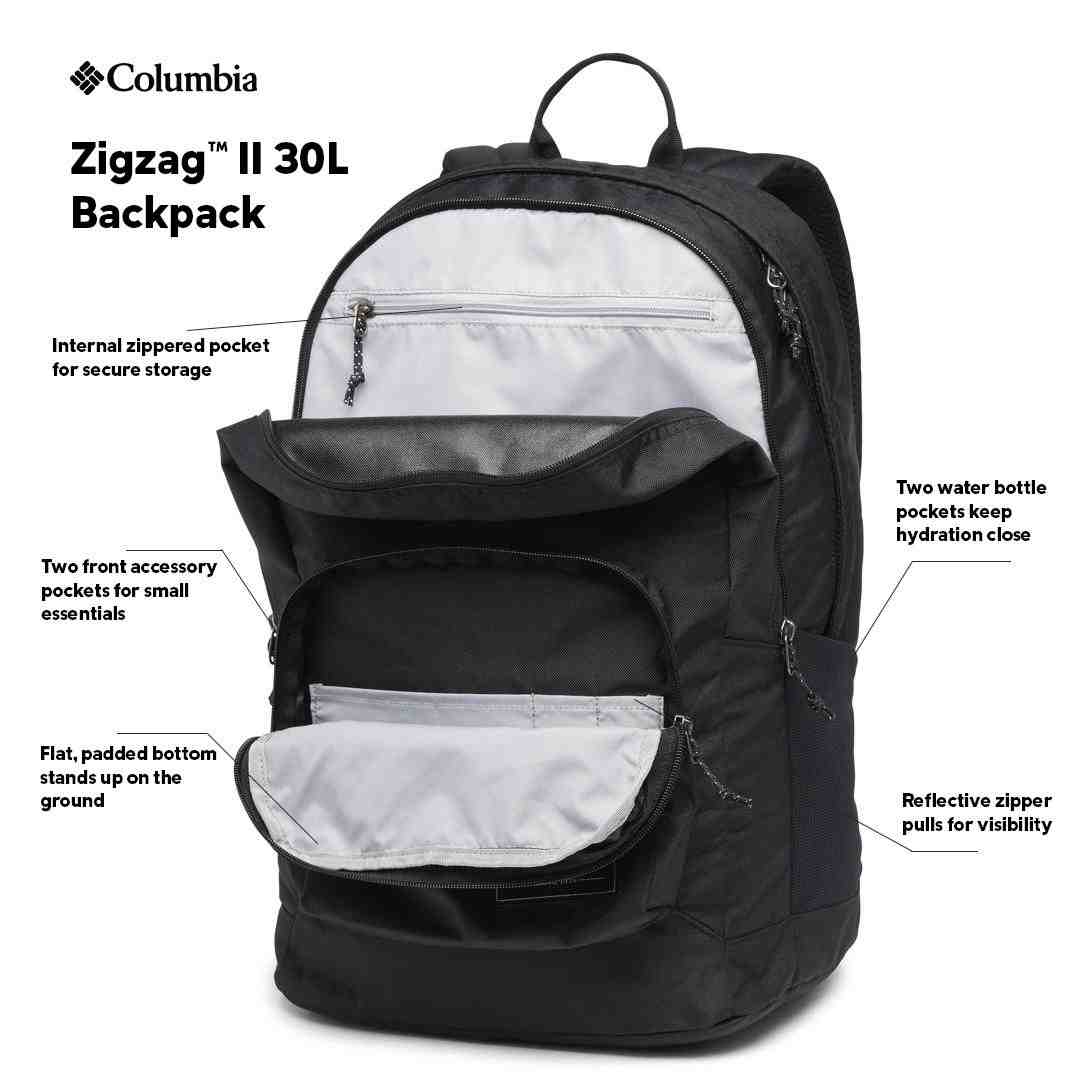 Columbia Unisex Black Zigzag II 30L Backpack