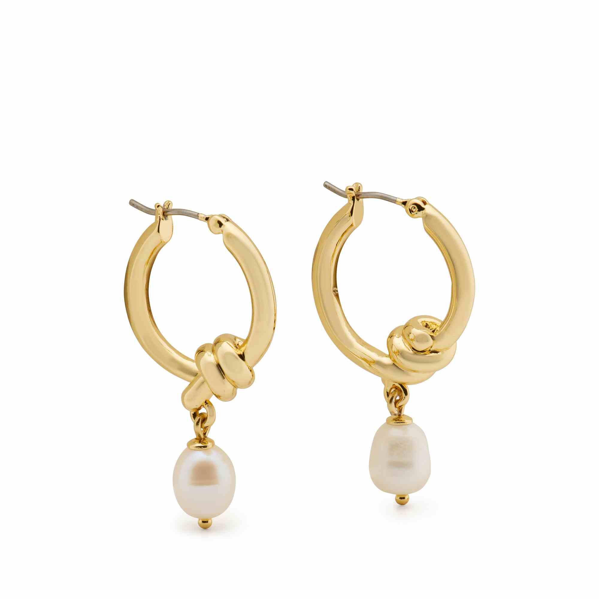 Ropes & Knots Pearl Drop Hoops