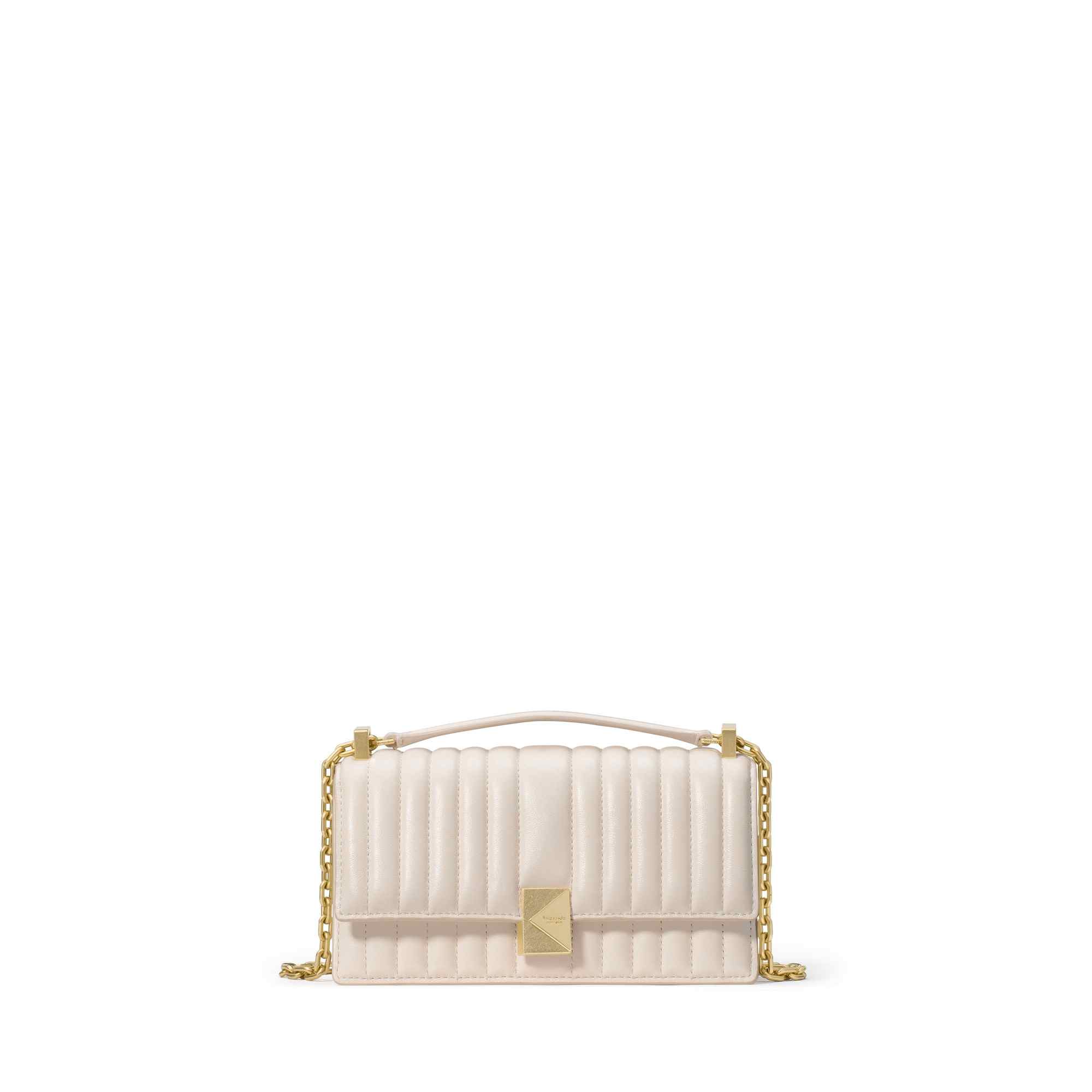 Deco Quilted Leather Mini Flap Chain Crossbody