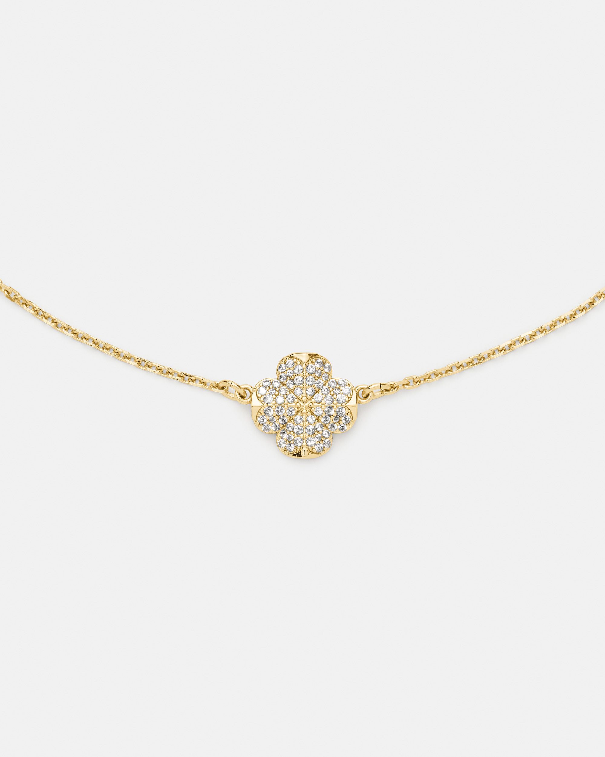 Spade Flower Pave Scatter Necklace