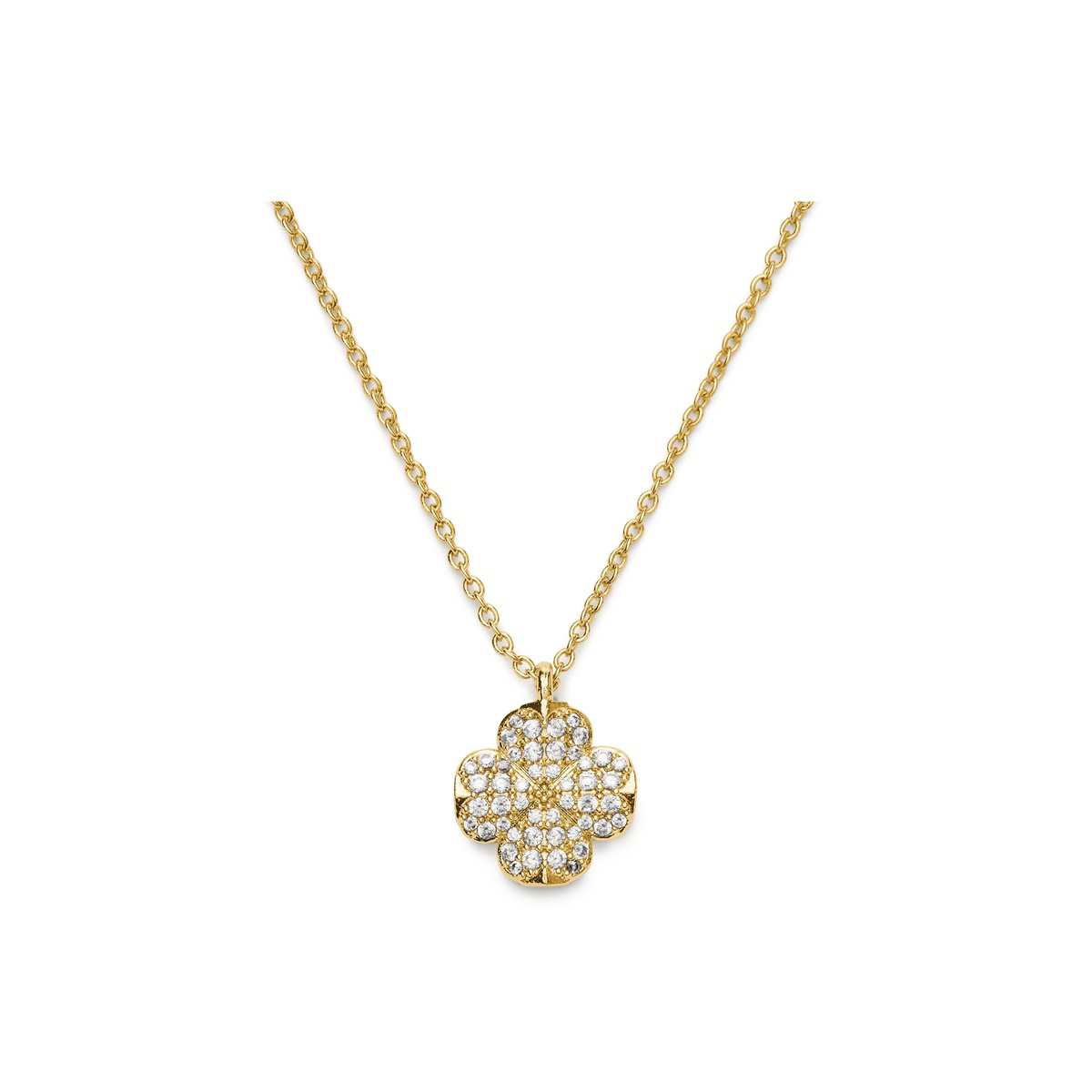 Spade Flower Pave Mini Pendant