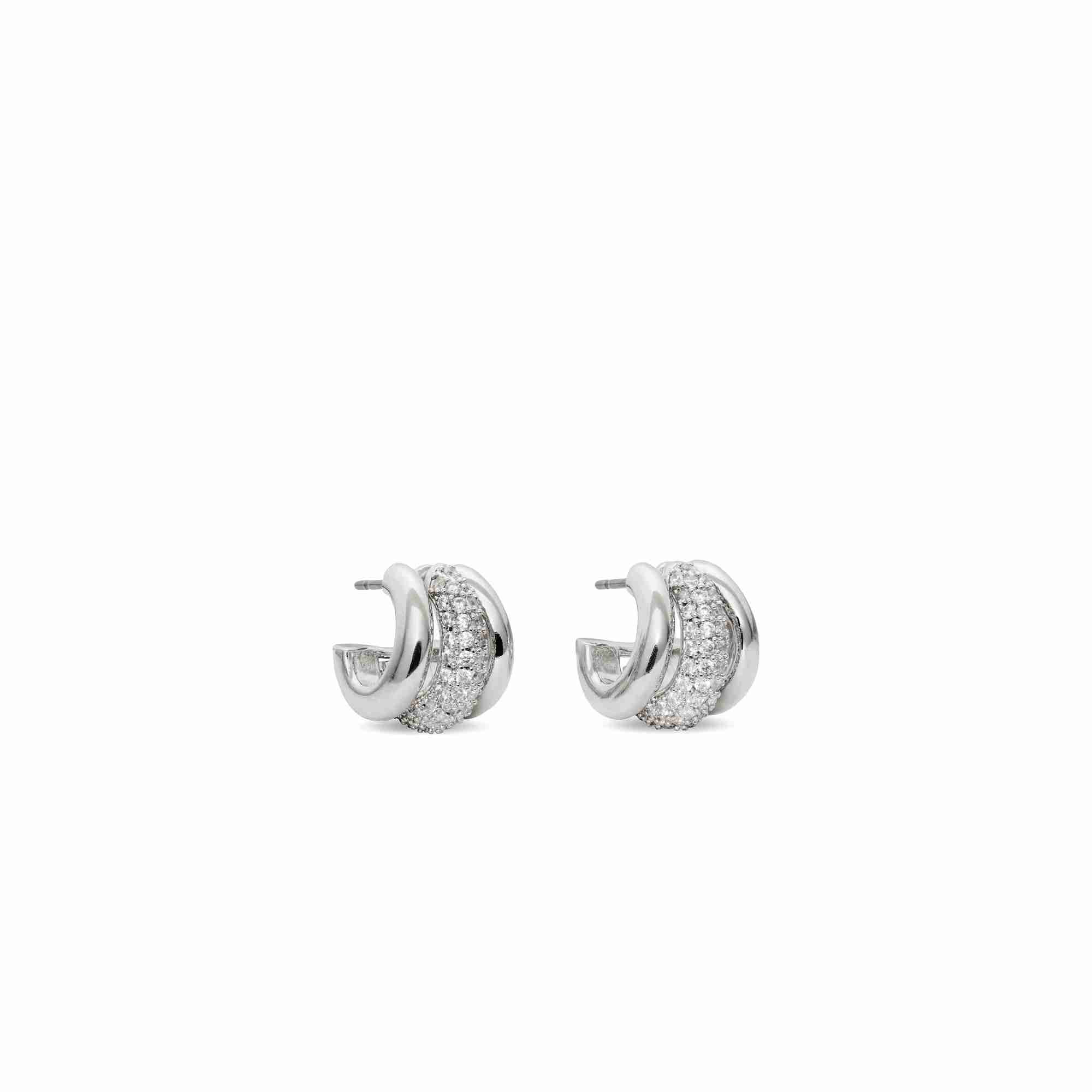 Tiny Twinkles Pave Trio Huggies