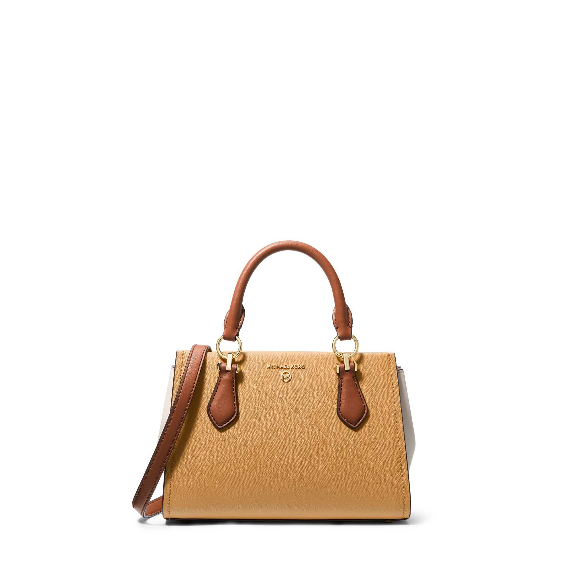 Marilyn Small Color-Block Saffiano Leather Crossbody Bag