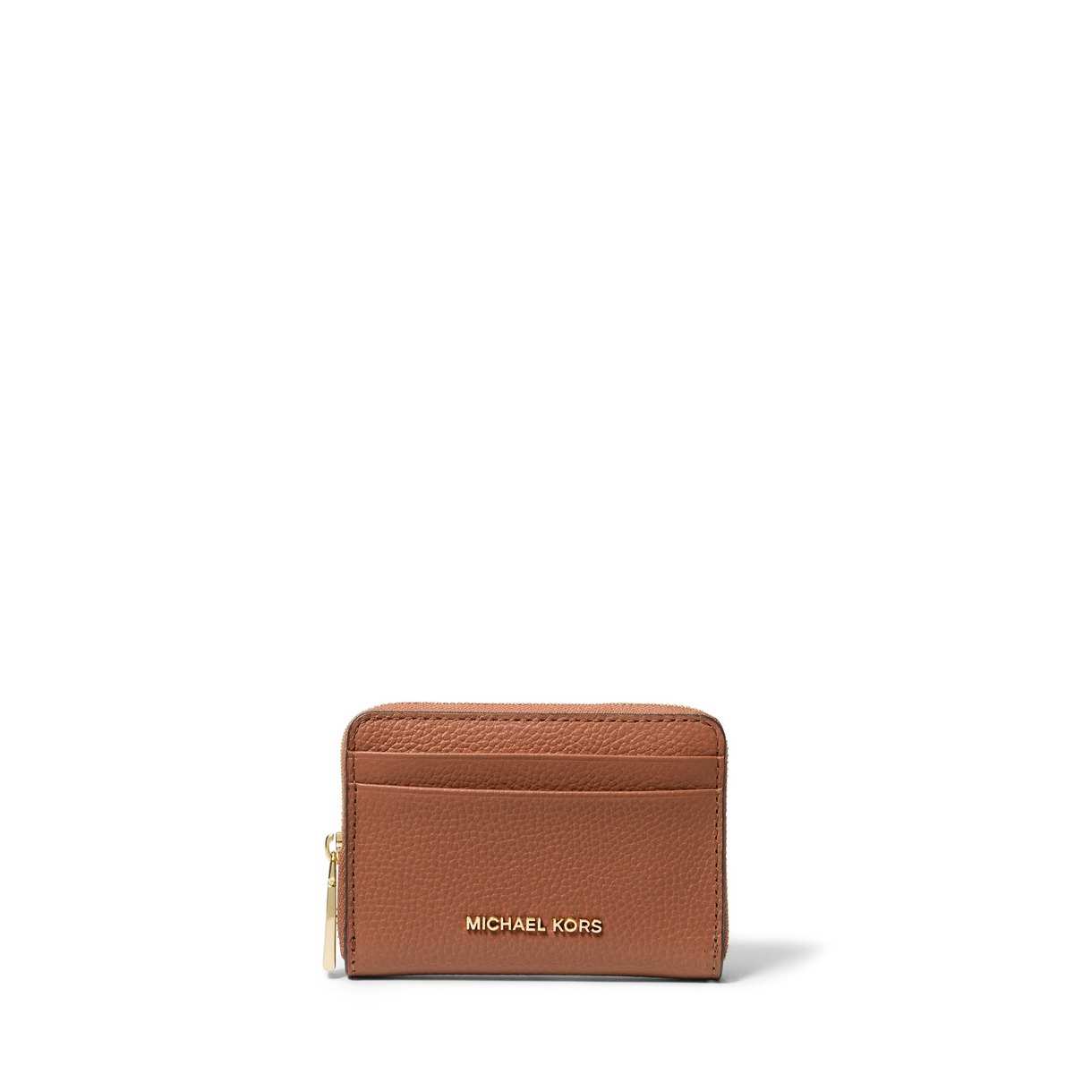 Jet Set Small Pebbled Leather Zip-Around Card Case